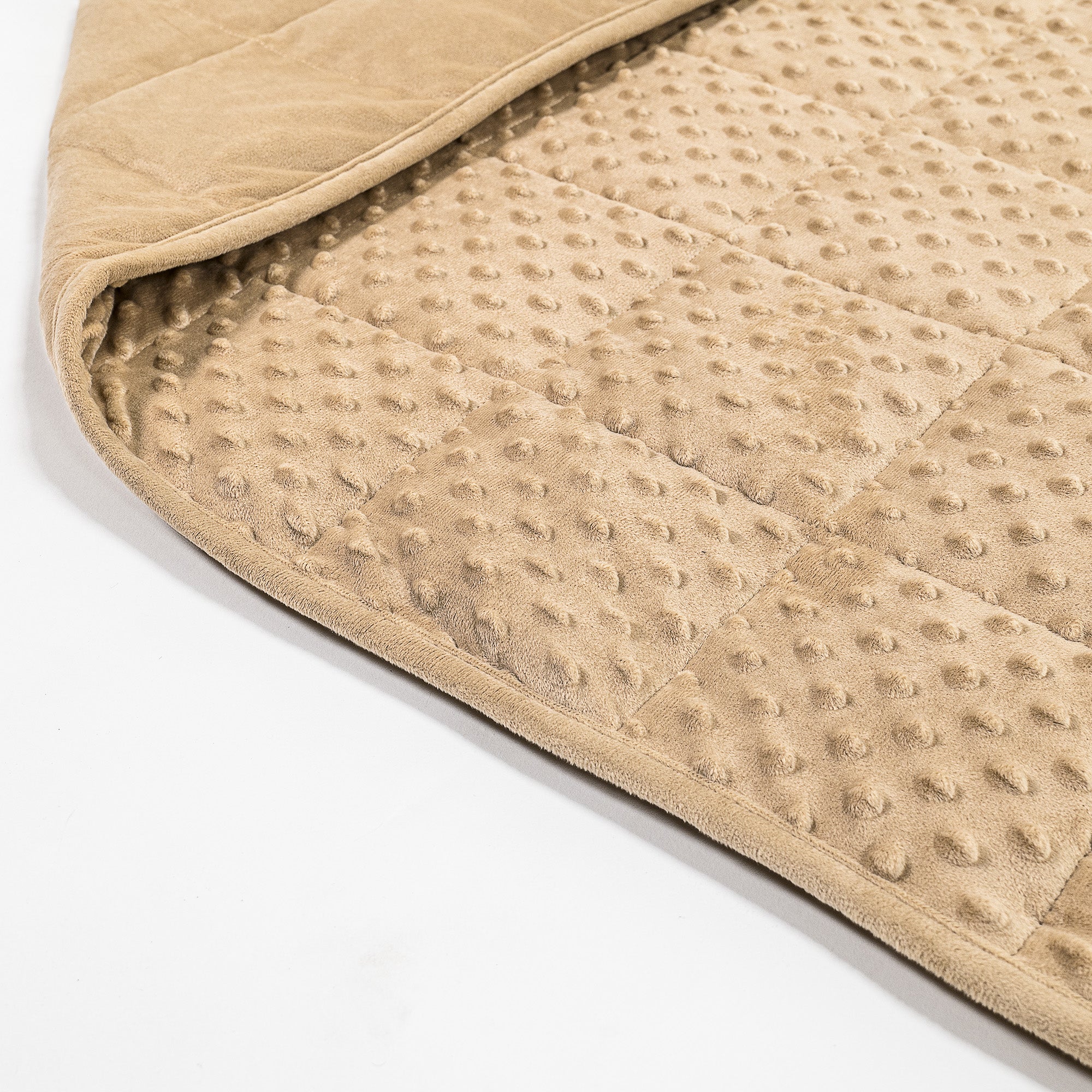 Gewichtsdecke für Erwachsene - Fleece-Gepunktet Creme / Nerzfarben - Image 2