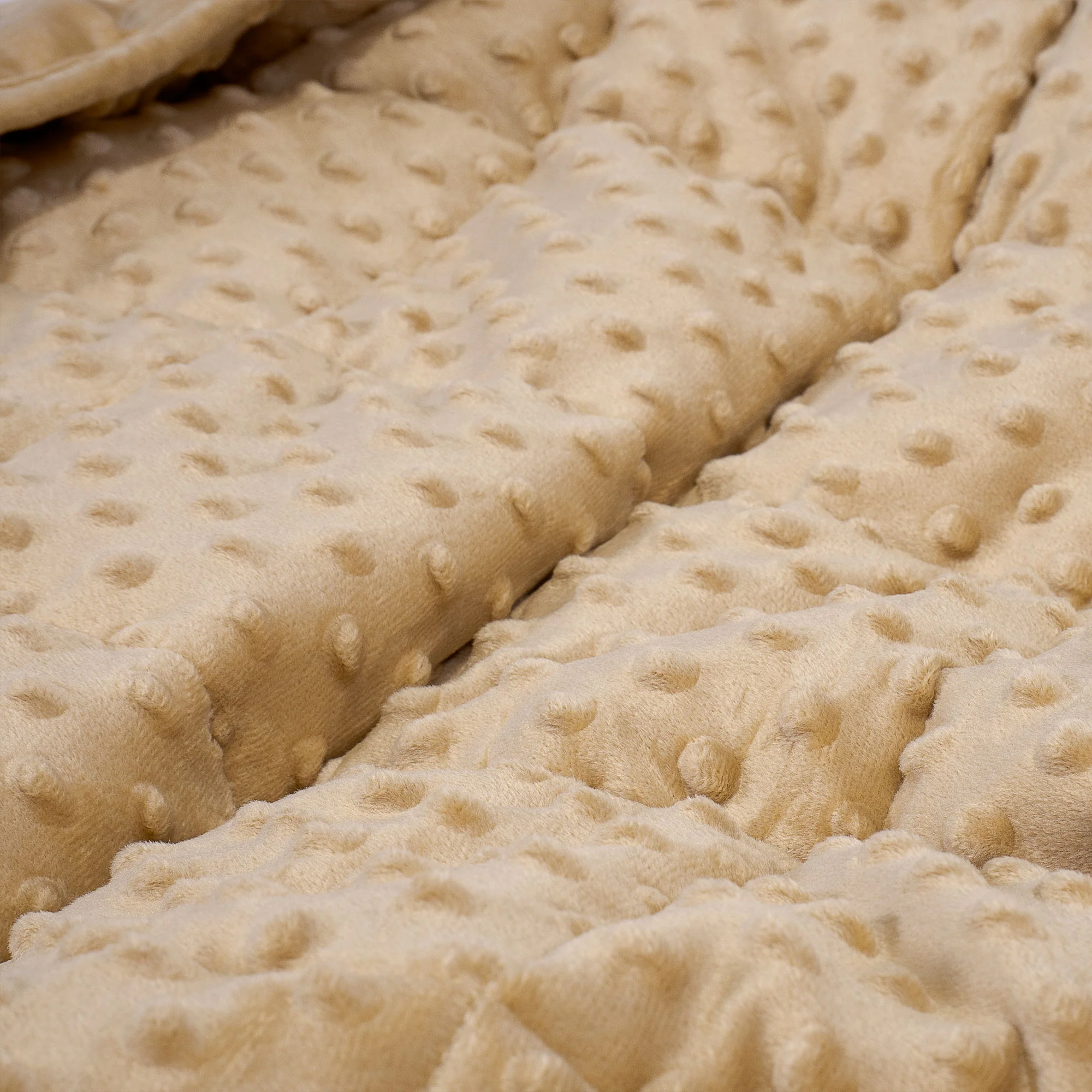 Gewichtsdecke für Erwachsene - Fleece-Gepunktet Creme / Nerzfarben - Image 4