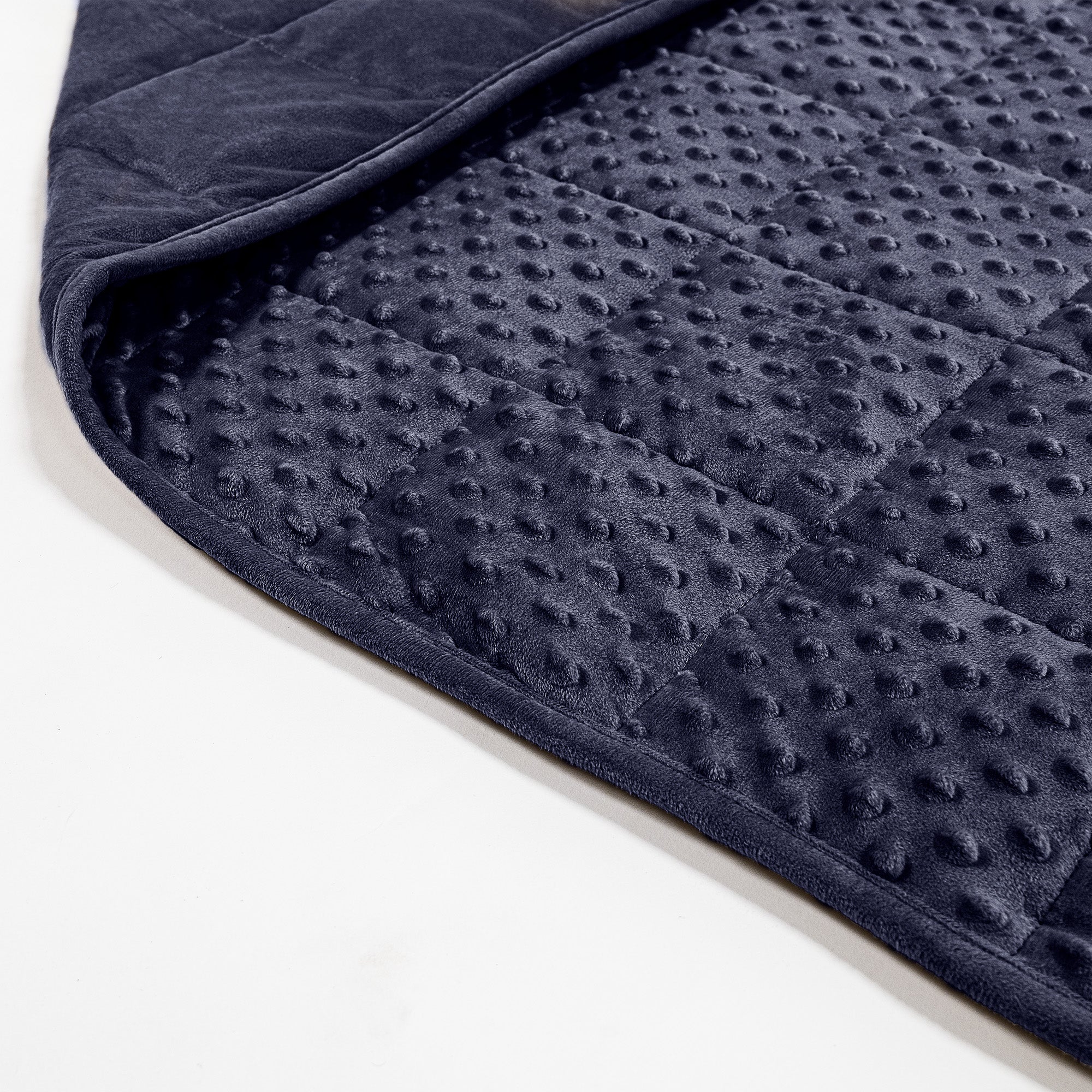Gewichtsdecke für Erwachsene - Fleece-Gepunktet Dunkelblau - Image 2