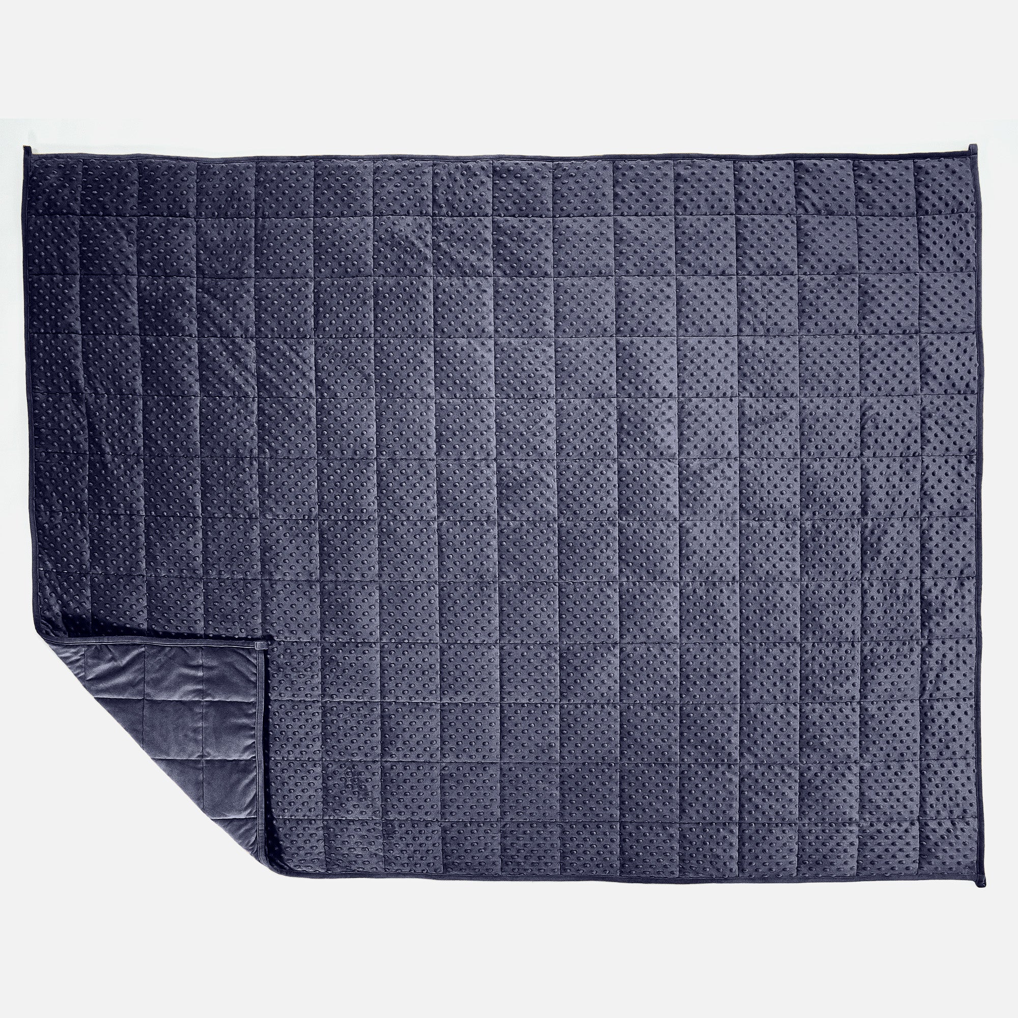 Gewichtsdecke für Erwachsene - Fleece-Gepunktet Dunkelblau - Image 3