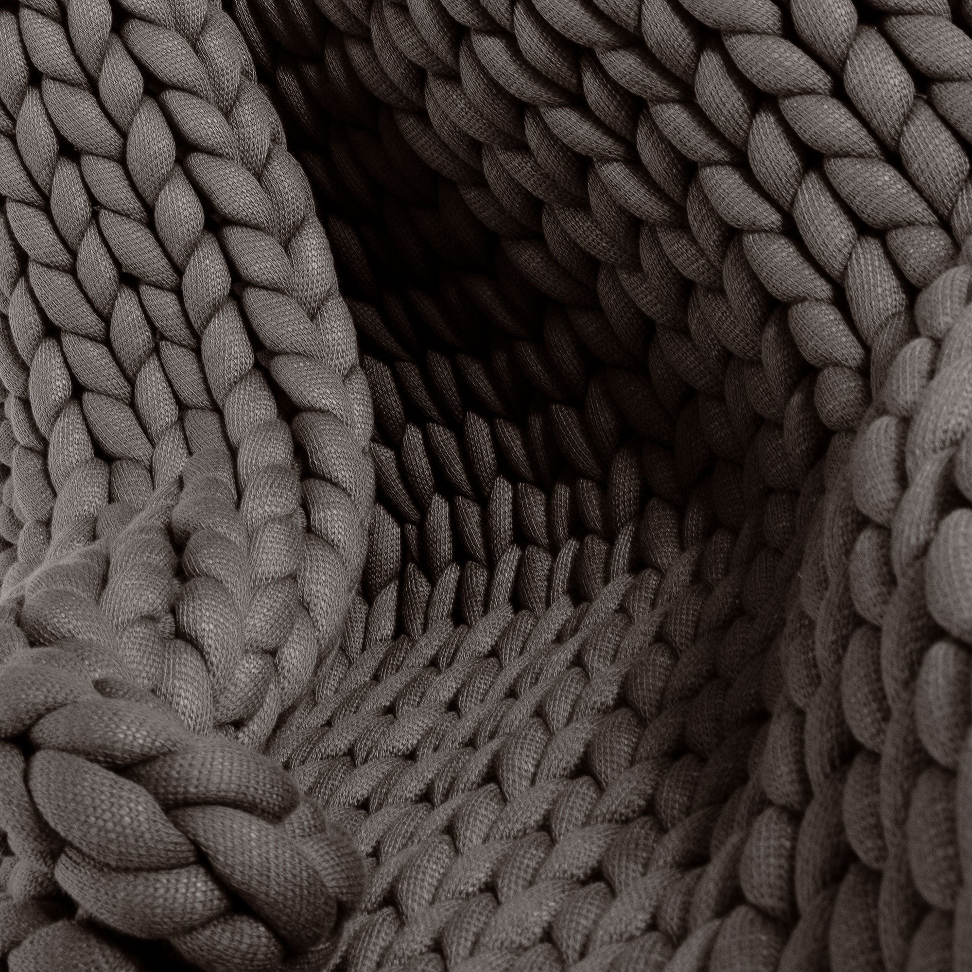 Gewichtsdecke für Erwachsene - Grobgestrickt Grau - Image 4
