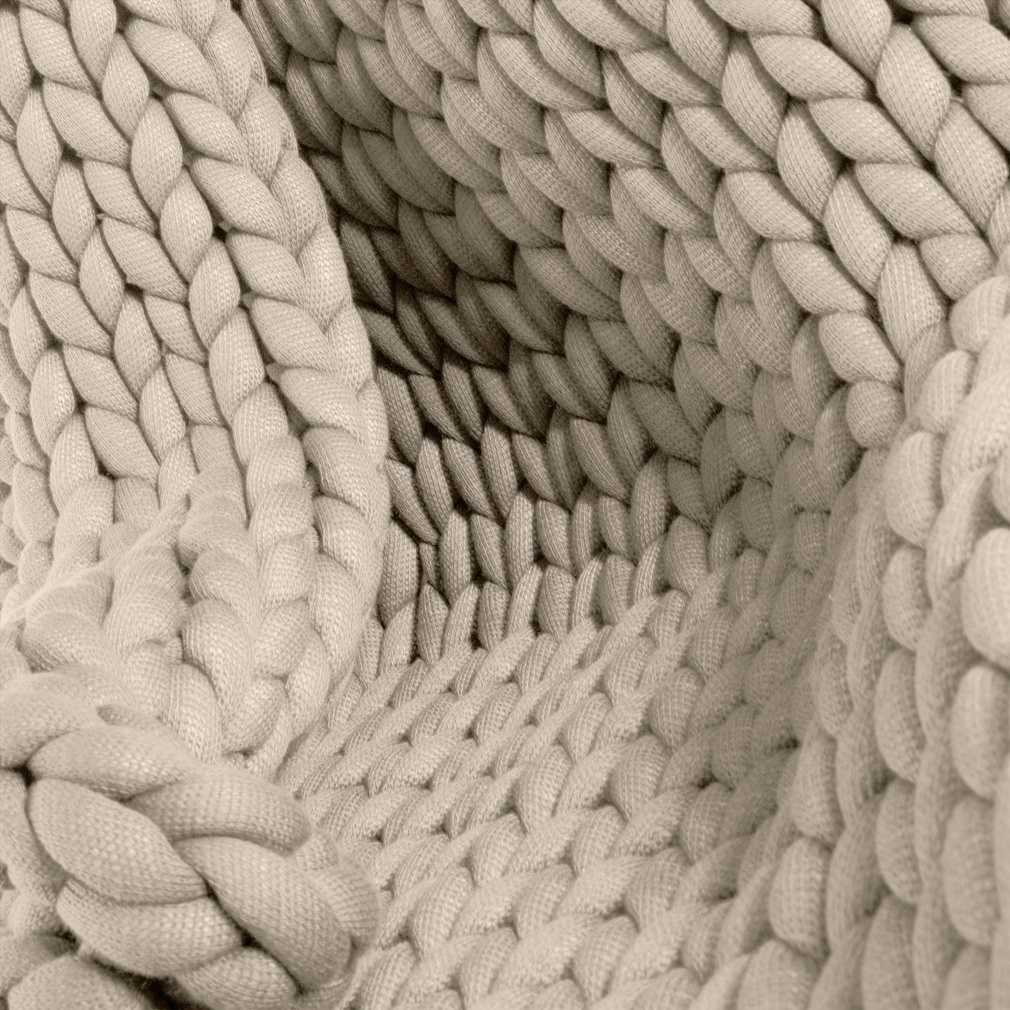 Gewichtsdecke für Erwachsene - Grobgestrickt Nerzfarben - Image 4