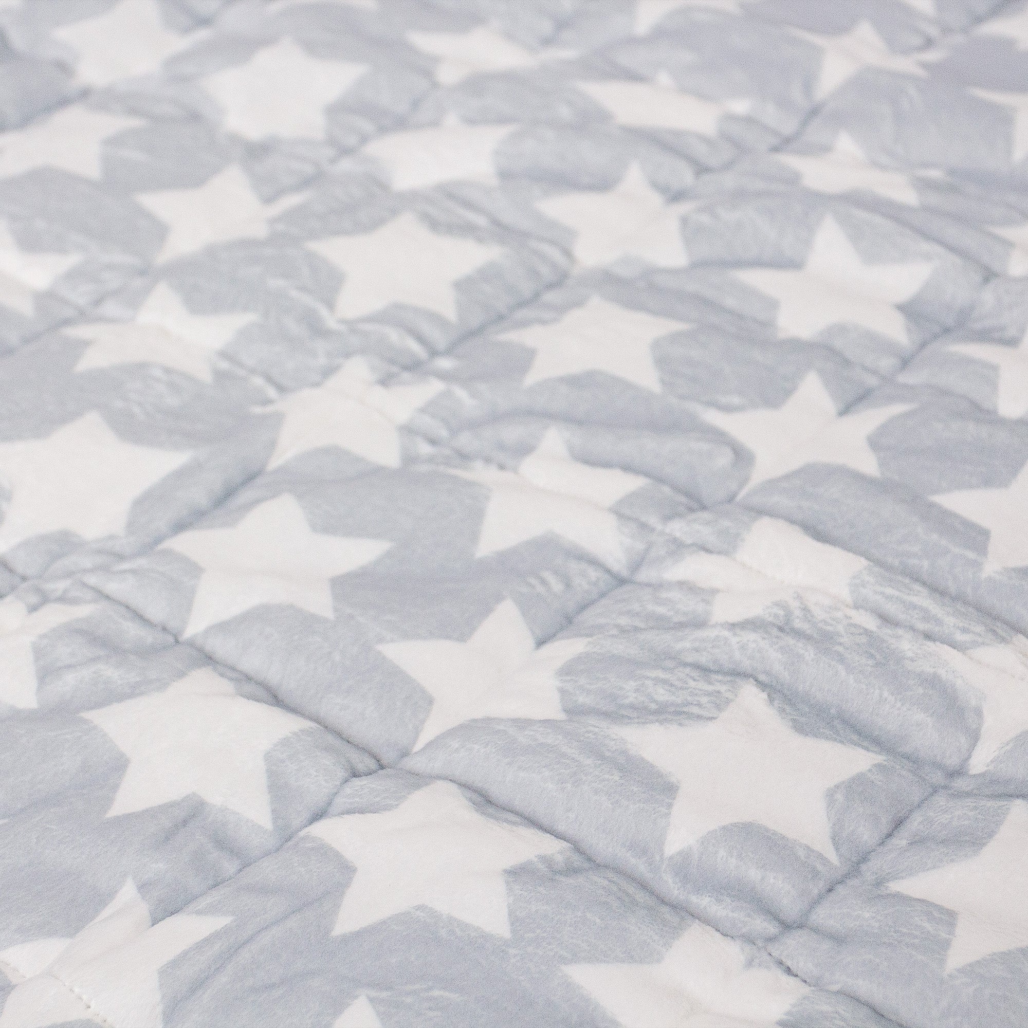 Gewichtsdecke für Kinder - Flanell-Fleece Grau Star - Image 4