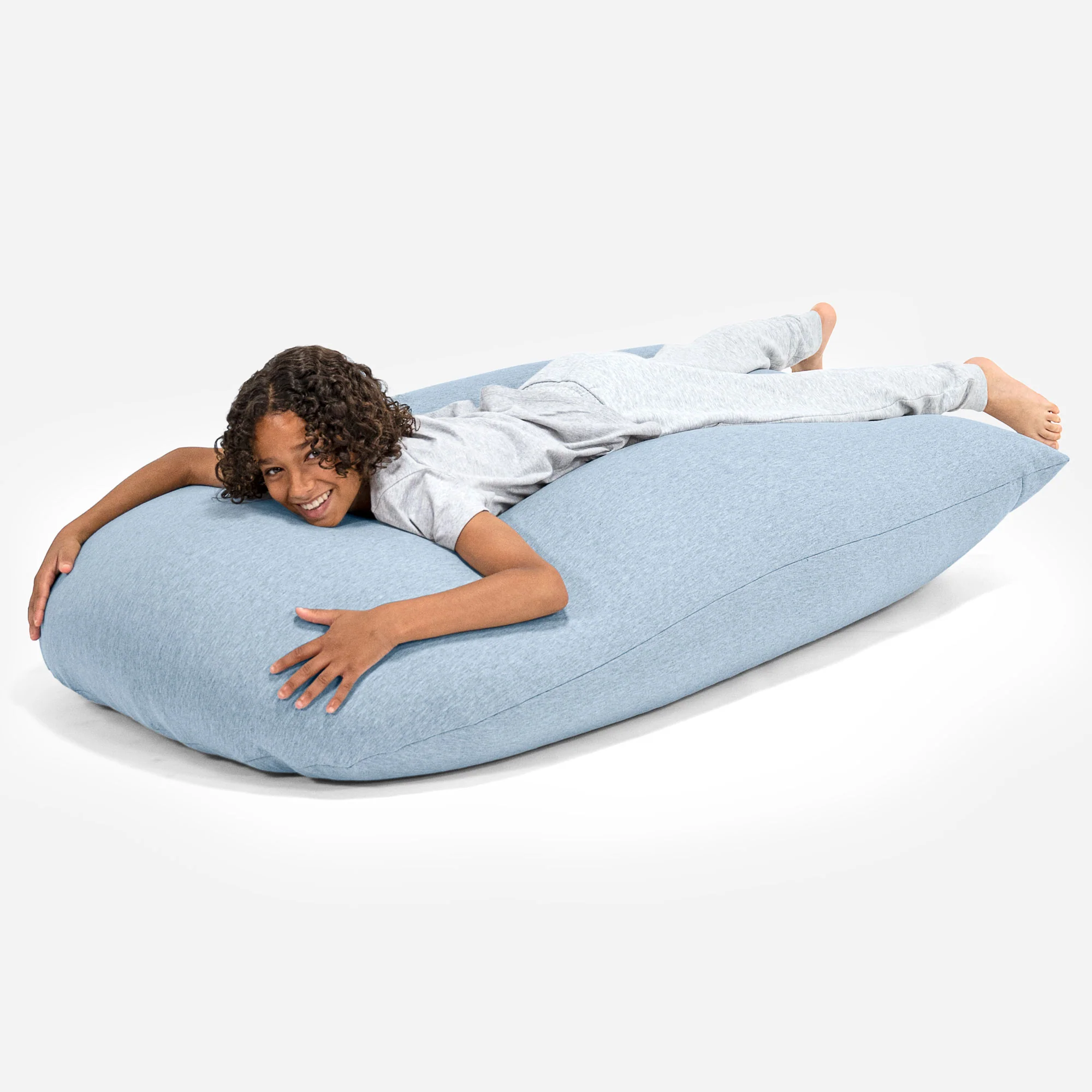 Grande XL Sitzsack - Elastische Baumwolle Baby Blau - Image 4