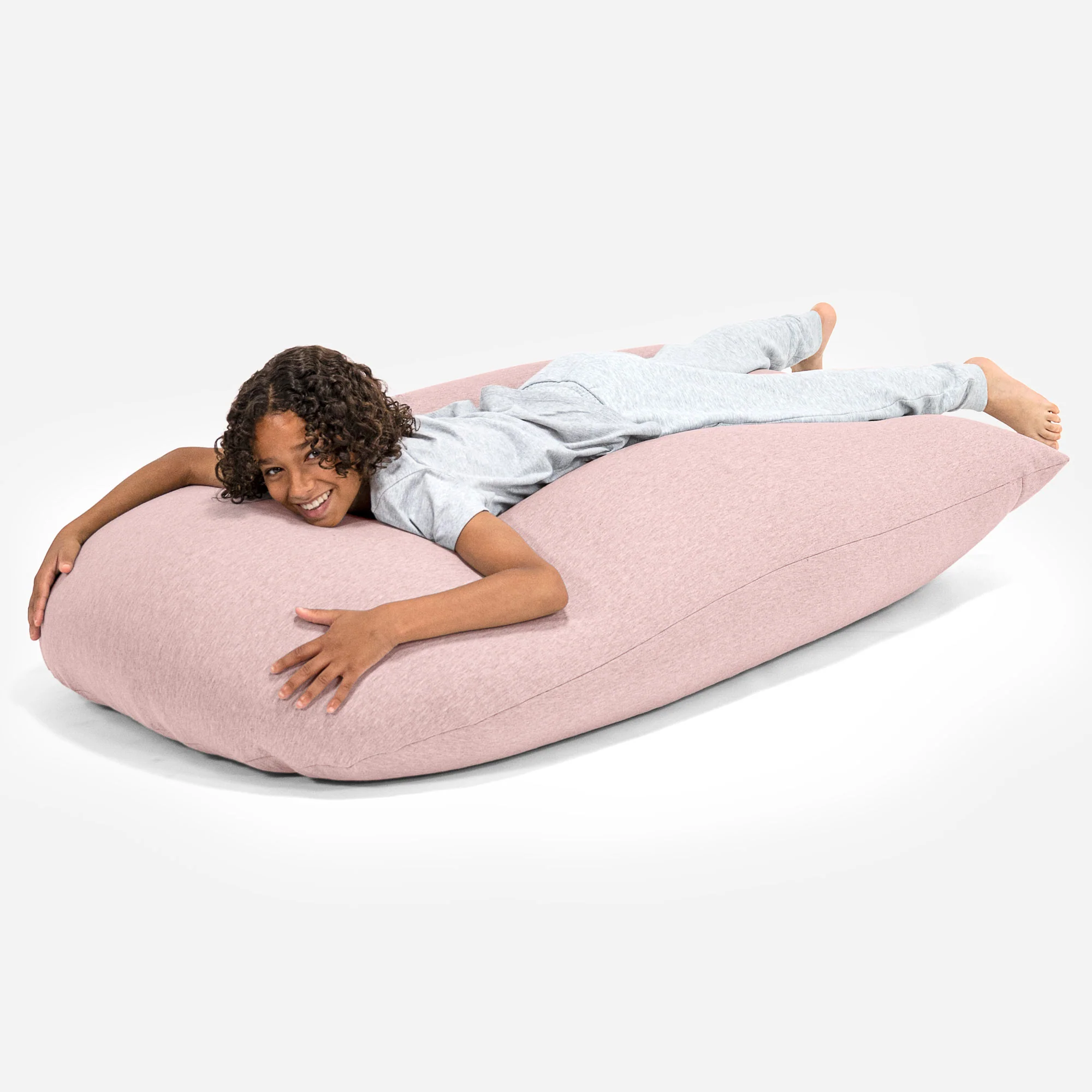 Grande XL Sitzsack - Elastische Baumwolle Baby Pink - Image 4