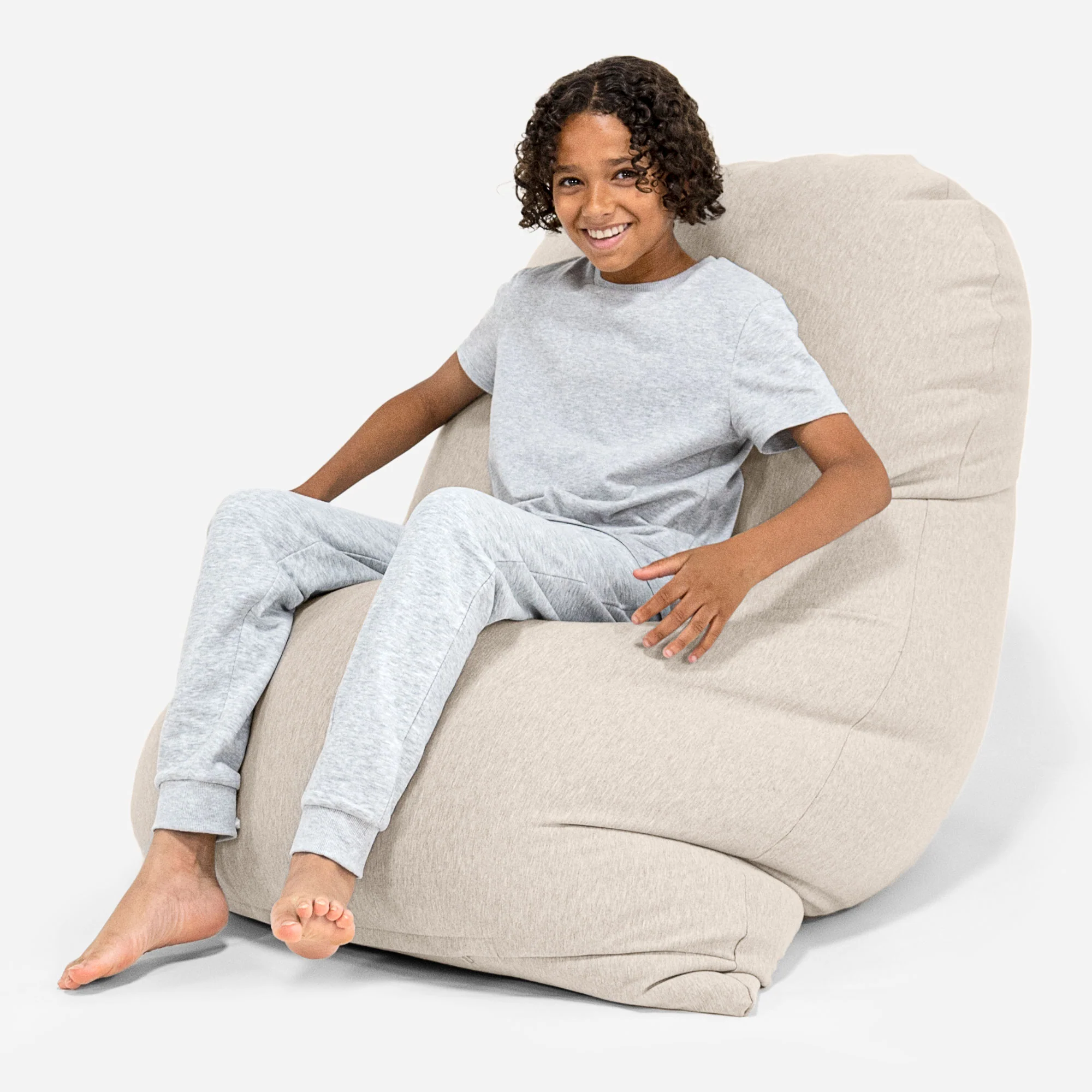 Grande XL Sitzsack - Elastische Baumwolle Nerzfarben - Image 3