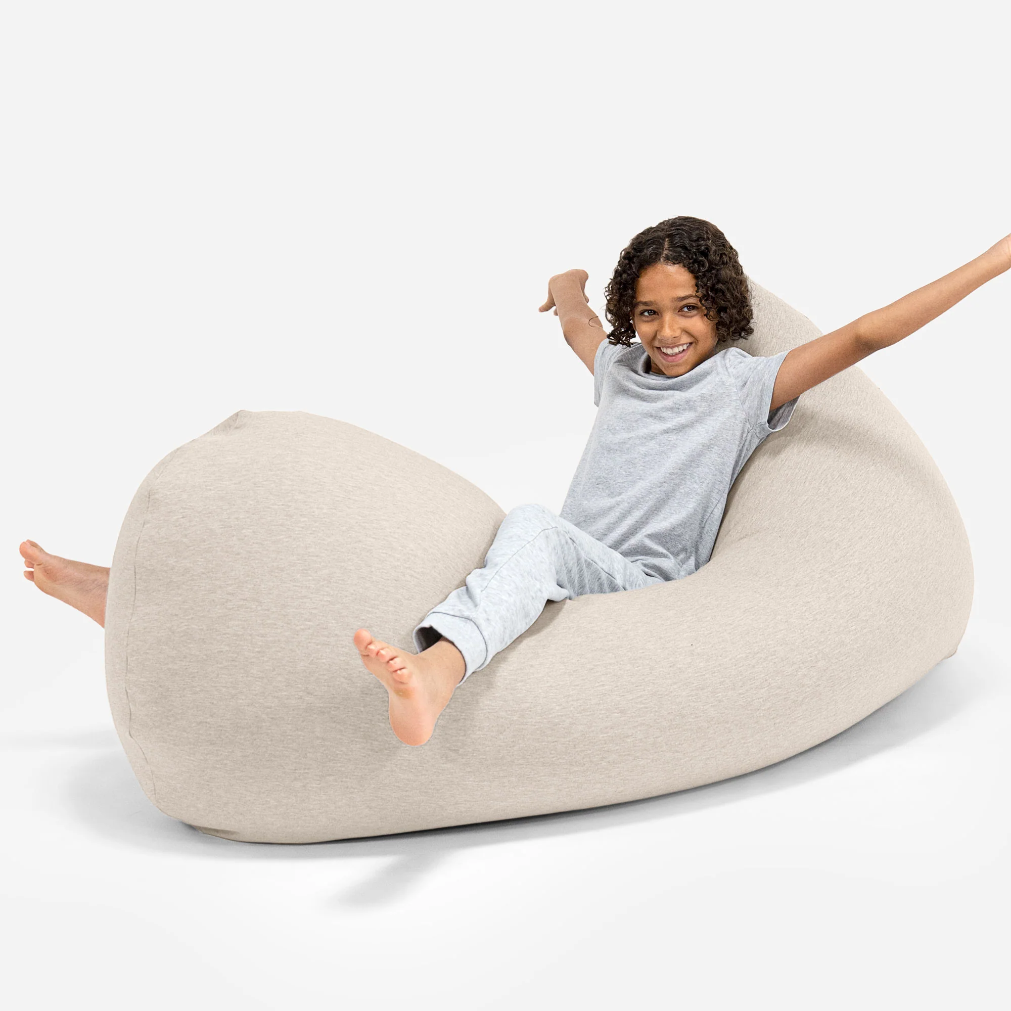 Grande XL Sitzsack - Elastische Baumwolle Nerzfarben - Image 5