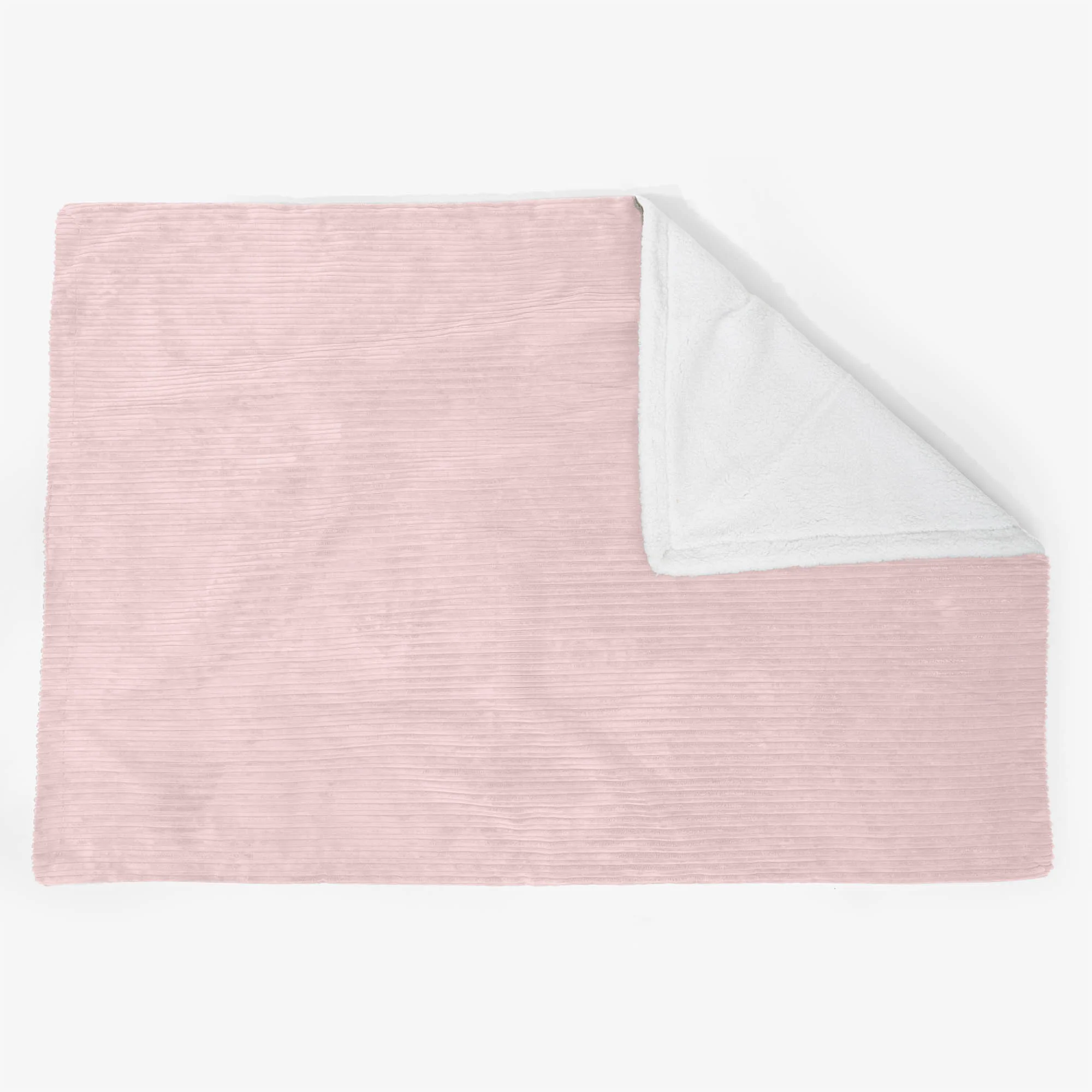 Große Sherpa-Decke 140 x 200cm - Cord Rosa - Image 2