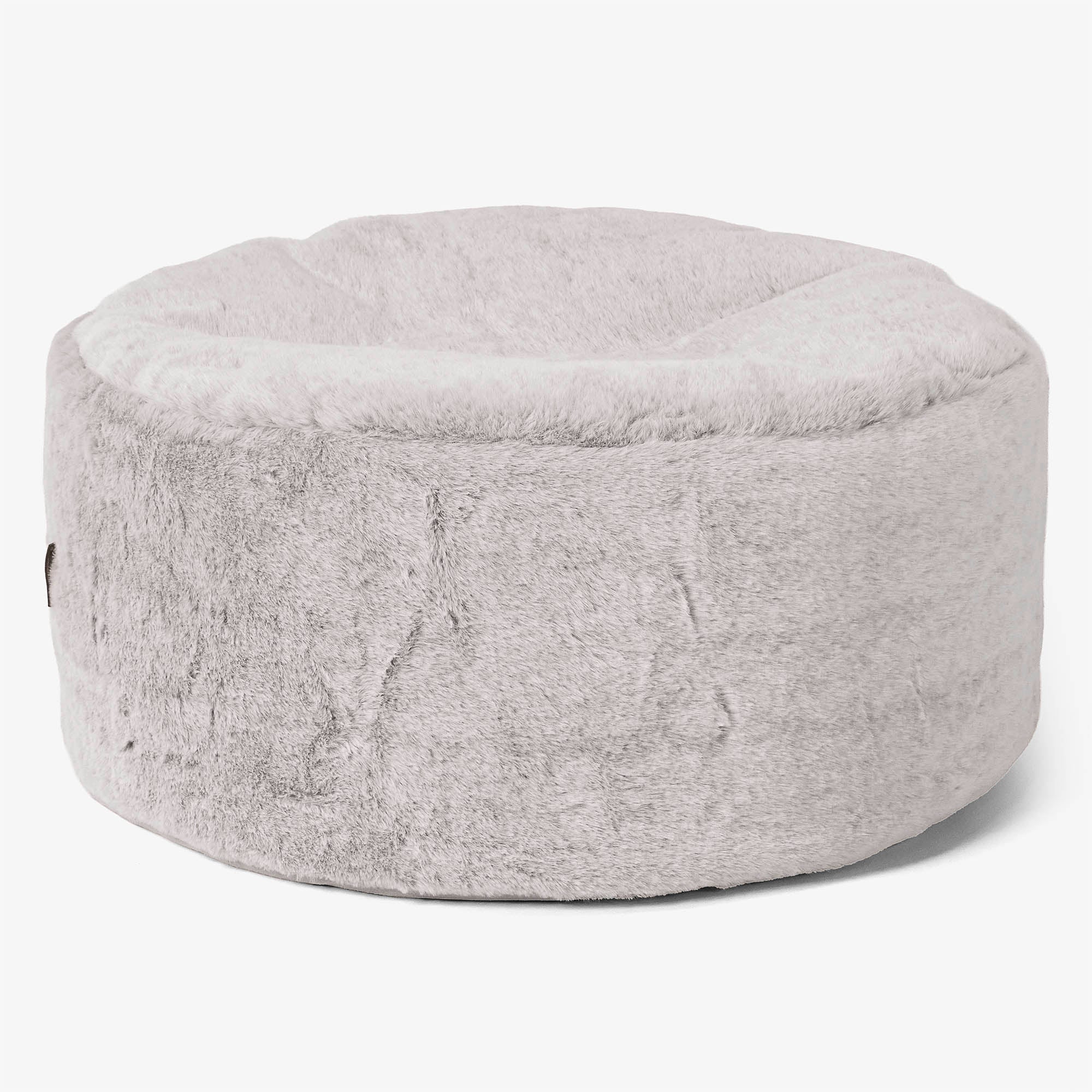 Großer runder Fußhocker Ersatz Bezug - Kaninchen Kunstfell - Image 4