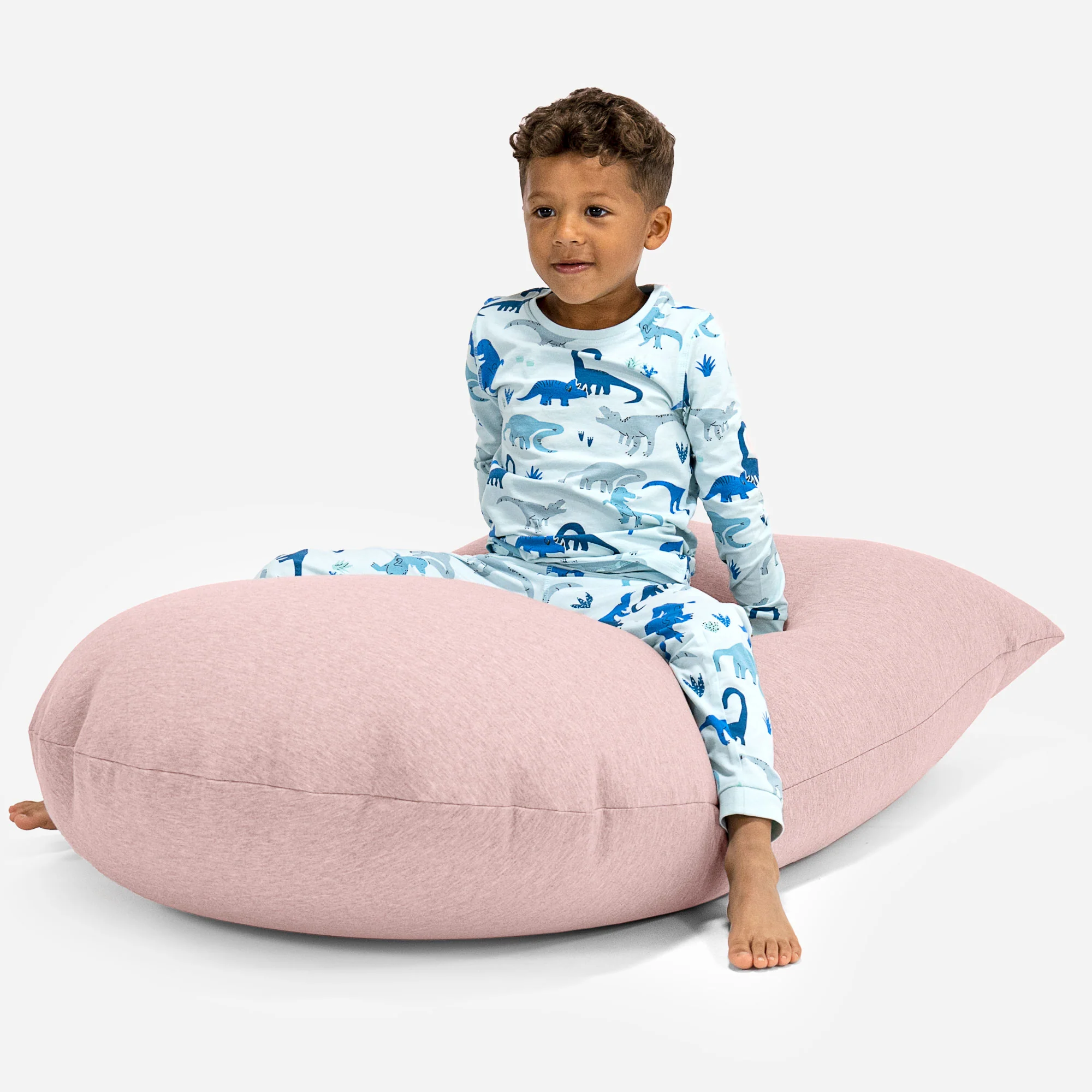 Großer Sitzsack für Kinder 2-6 Jahre - Elastische Baumwolle Baby Pink - Image 3