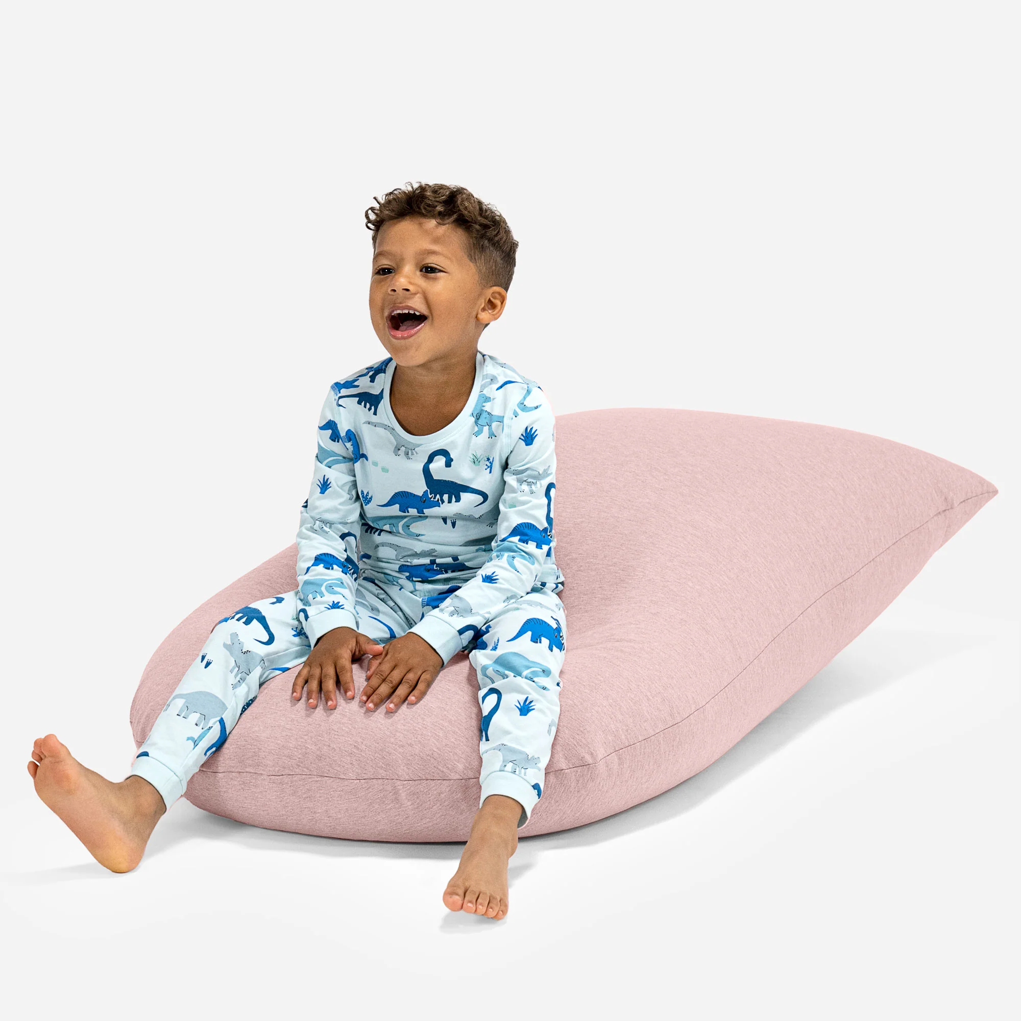 Großer Sitzsack für Kinder 2-6 Jahre - Elastische Baumwolle Baby Pink - Image 5