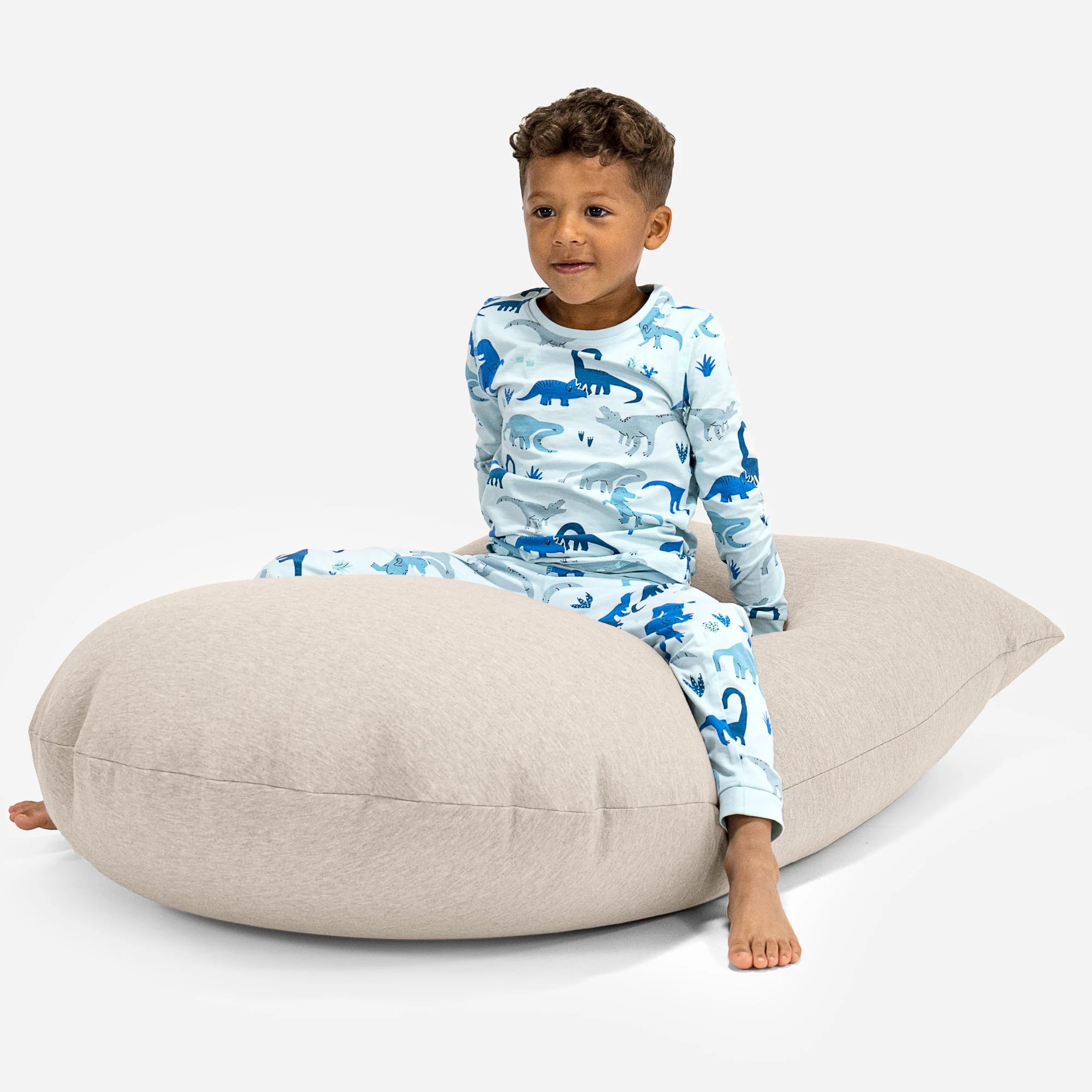 Großer Sitzsack für Kinder 2-6 Jahre - Elastische Baumwolle Nerzfarben - Image 3