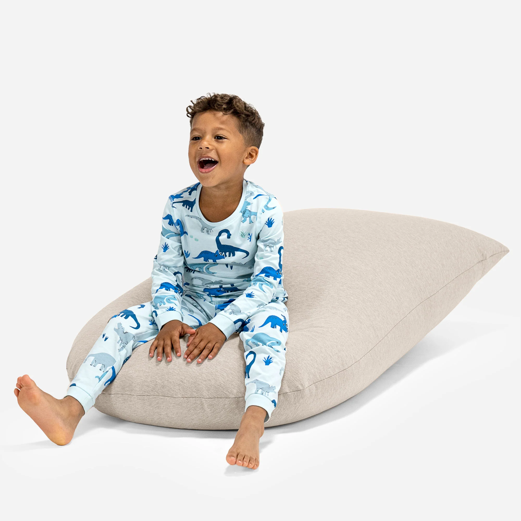 Großer Sitzsack für Kinder 2-6 Jahre - Elastische Baumwolle Nerzfarben - Image 5