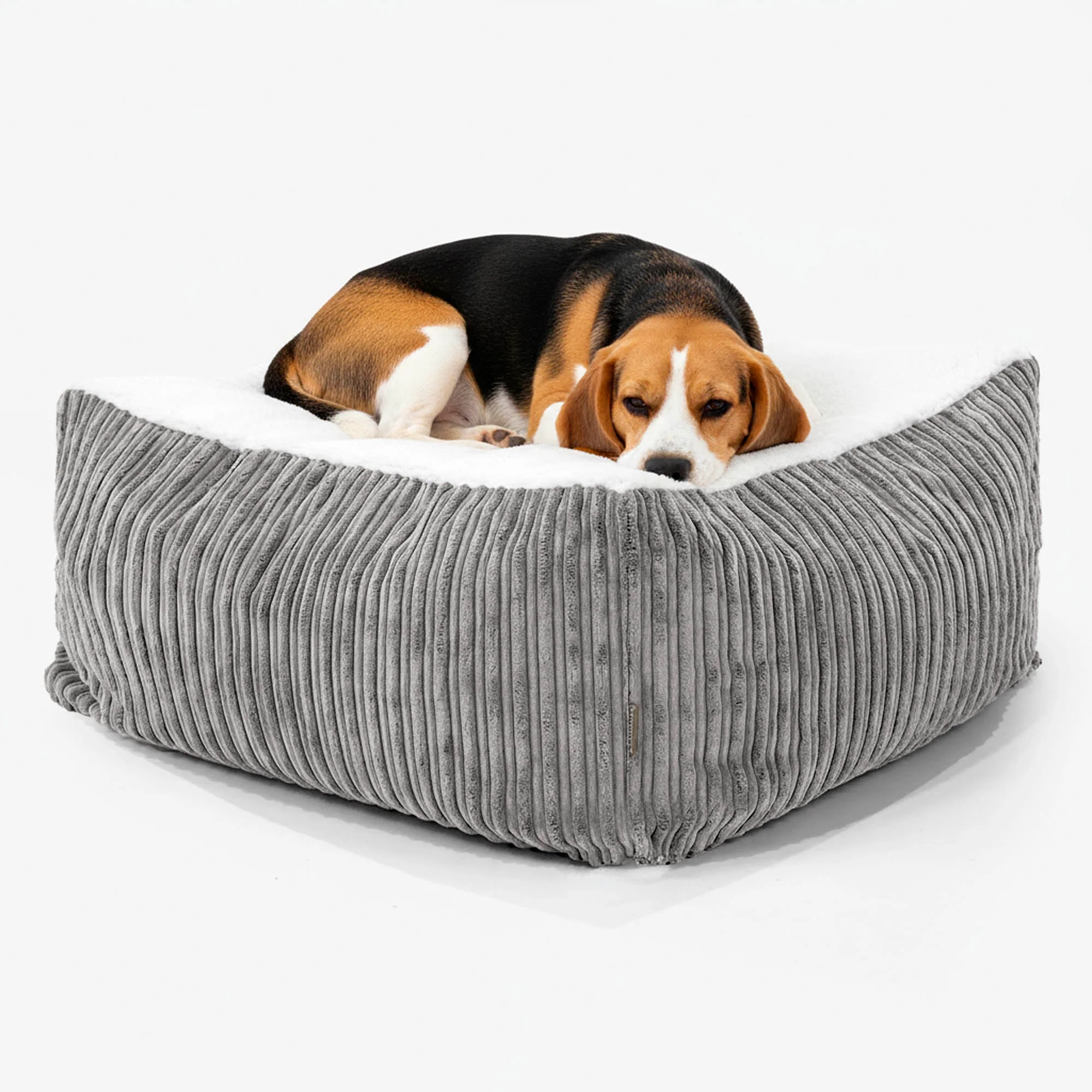 Großes Die Mega Matratze Hundebett - Sherpa & Cord Graphitgrau - Image 2