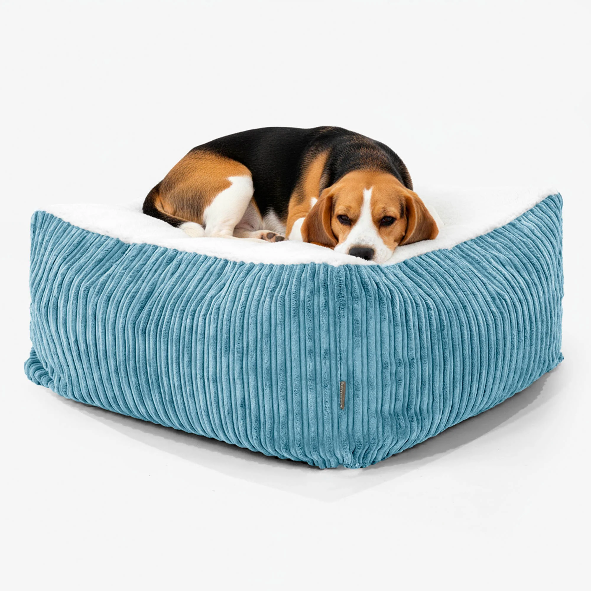 Großes Die Mega Matratze Hundebett - Sherpa & Cord Türkis - Image 2