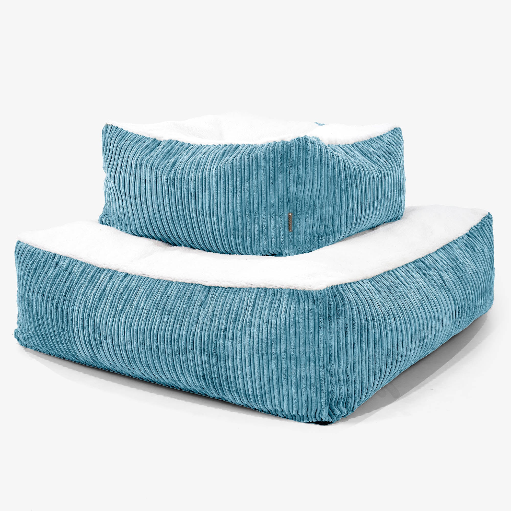 Großes Die Mega Matratze Hundebett - Sherpa & Cord Türkis - Image 3