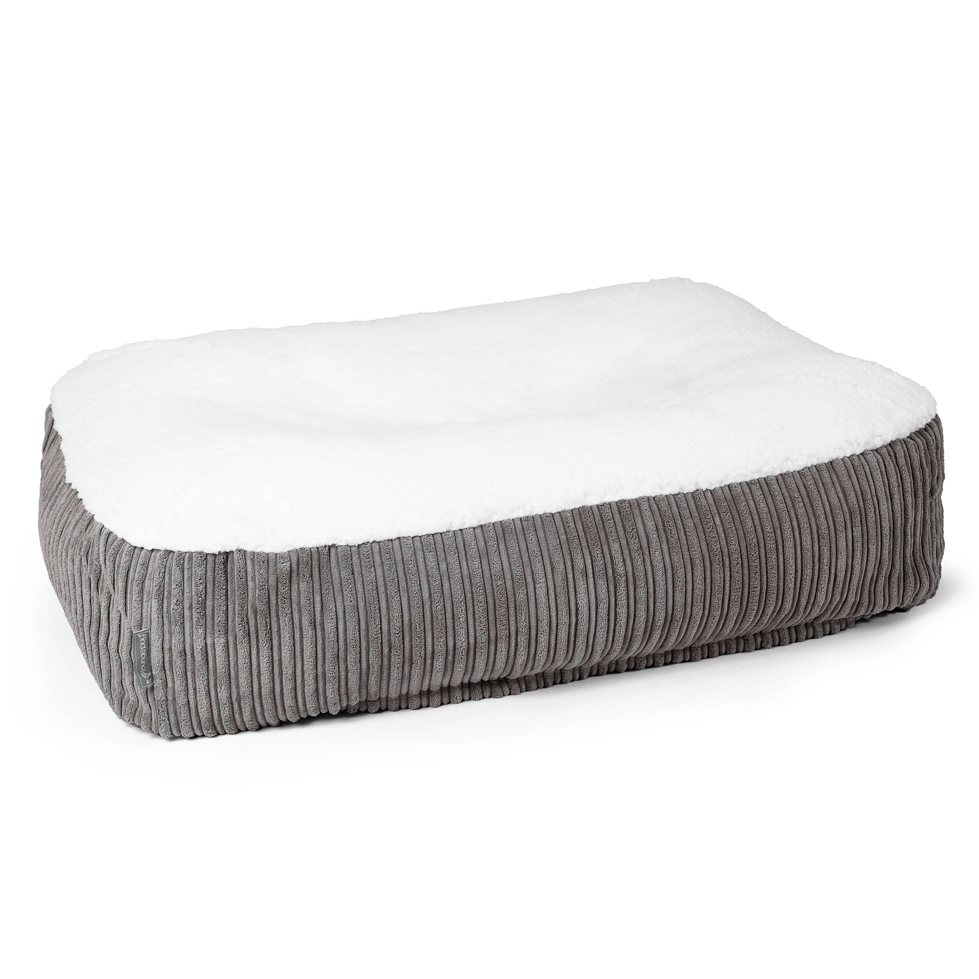 Großes Slouchy Hundebett Ersatz Bezug - Sherpa & Cord - Image 3