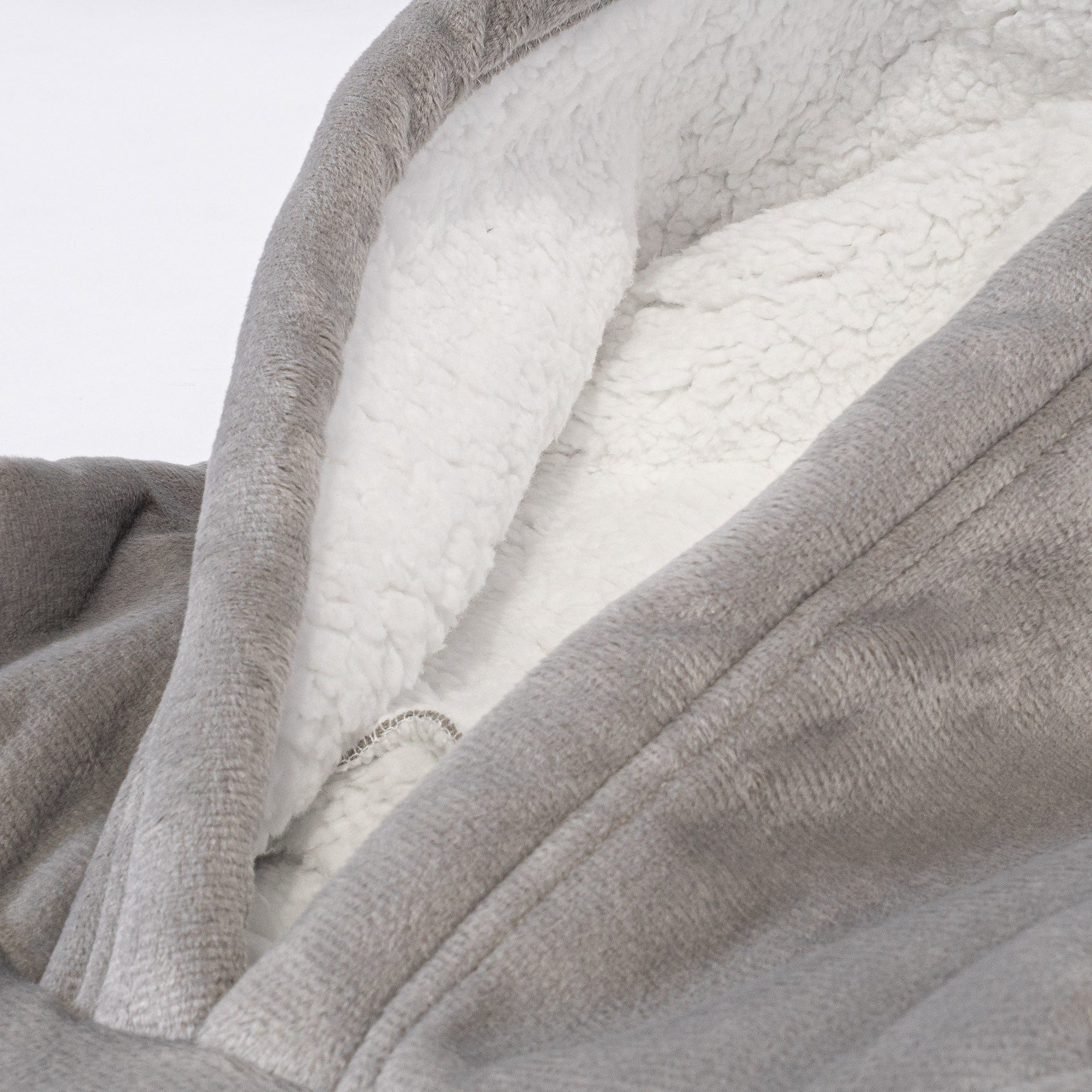 Hoodie Decke für Erwachsene - Fleece Grau - Image 5