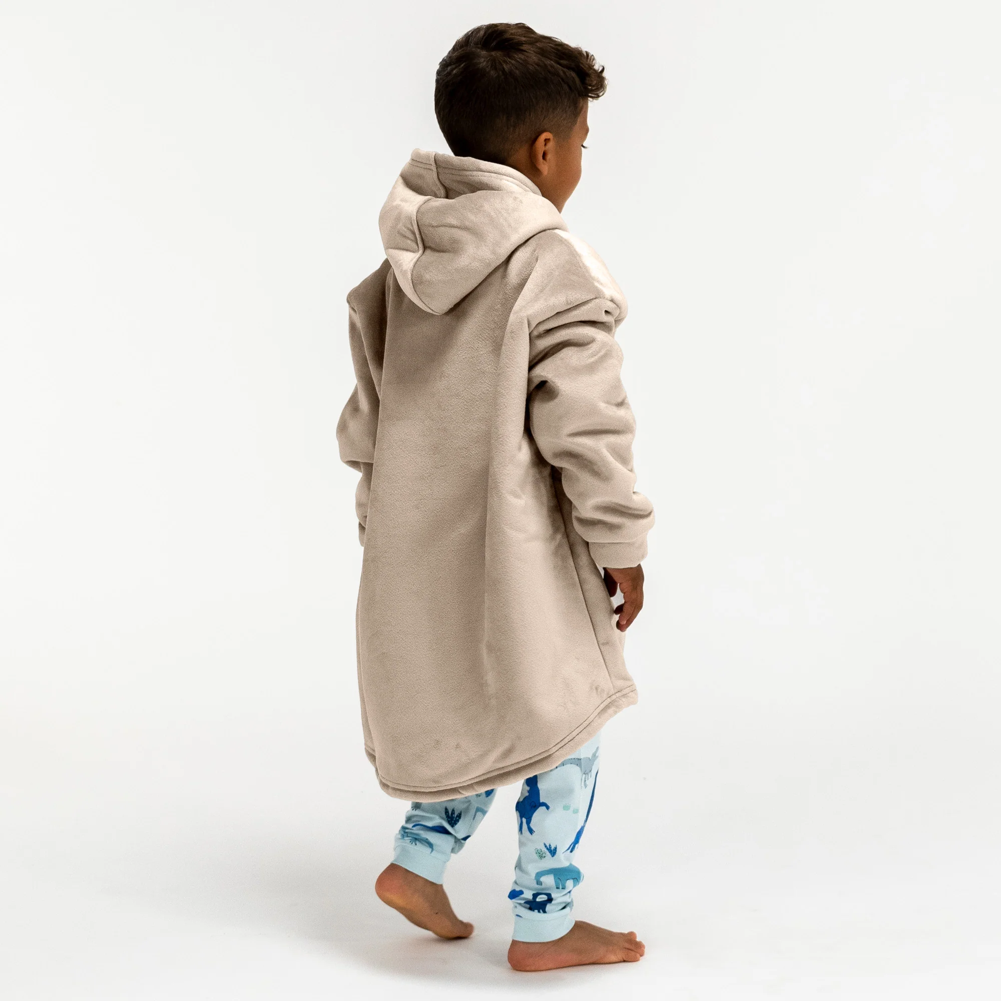 Hoodie Decke für Kinder - Fleece Crème / Nerzfarben - Image 4