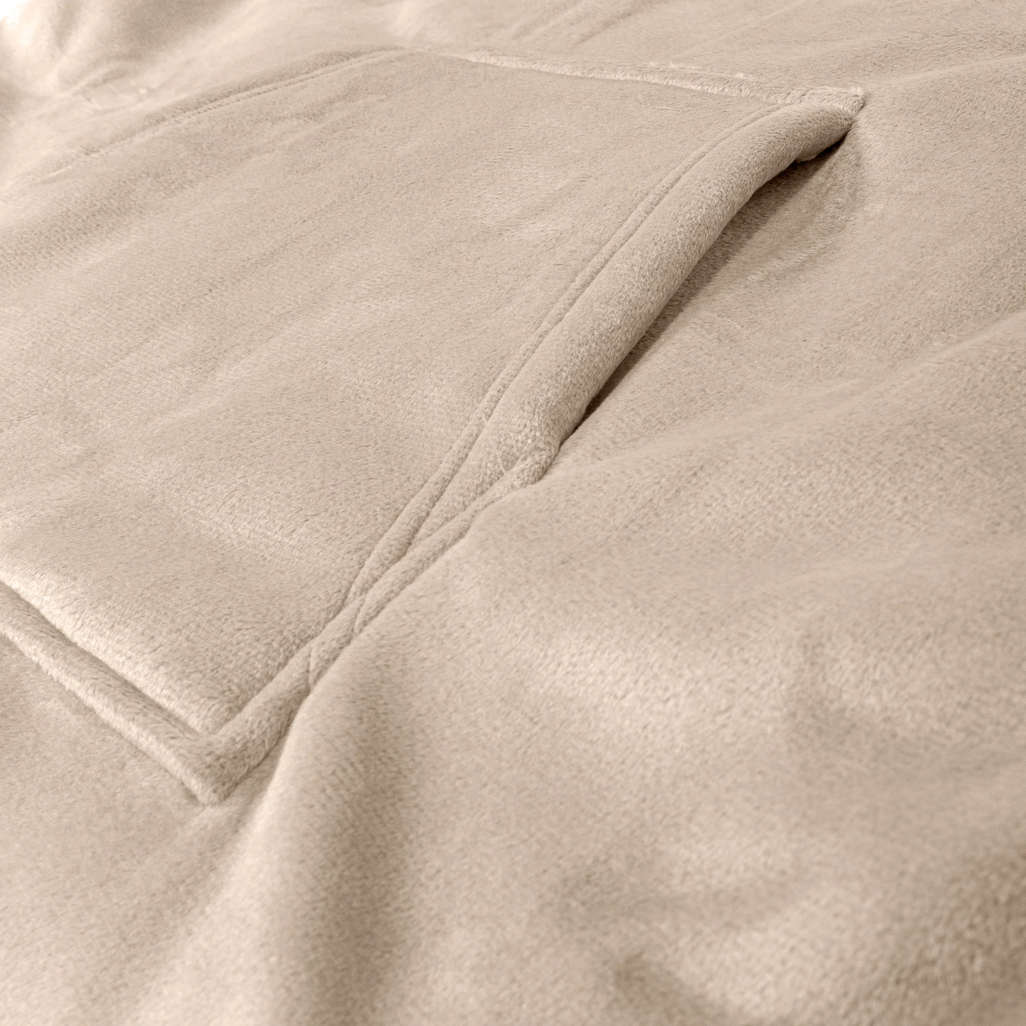Hoodie Decke für Kinder - Fleece Crème / Nerzfarben - Image 5