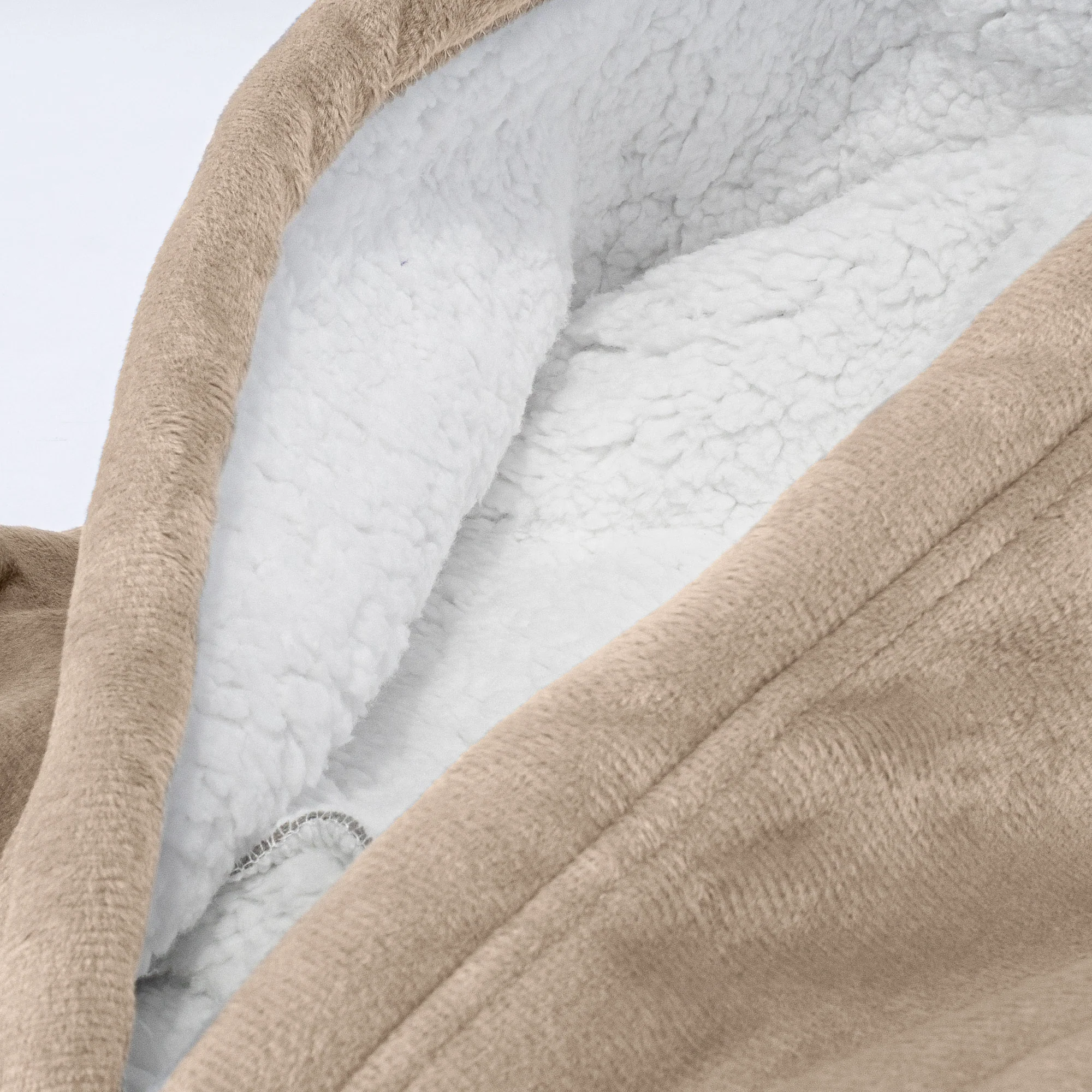 Hoodie Decke für Kinder - Fleece Crème / Nerzfarben - Image 6