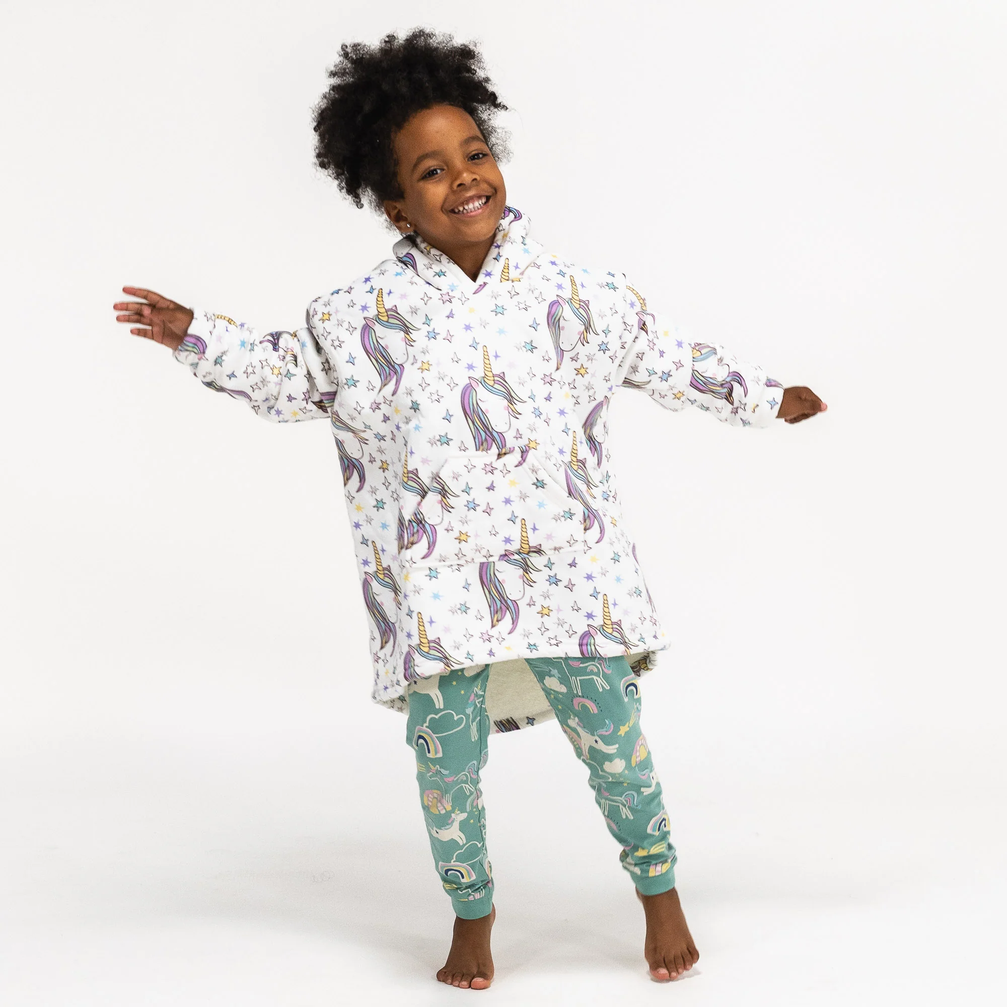 Hoodie Decke für Kinder - Fleece Einhorn - Image 3