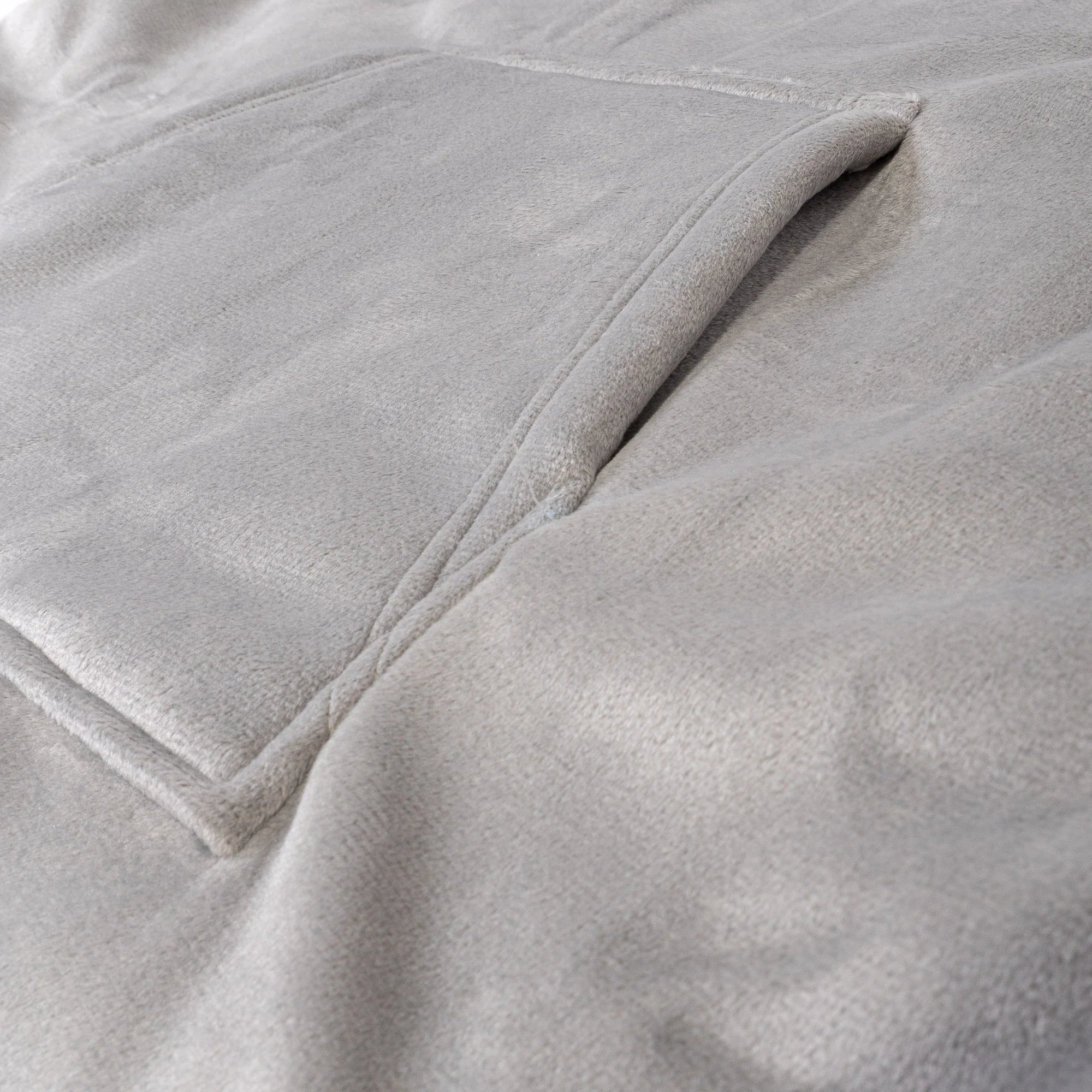 Hoodie Decke für Kinder - Fleece Grau - Image 5