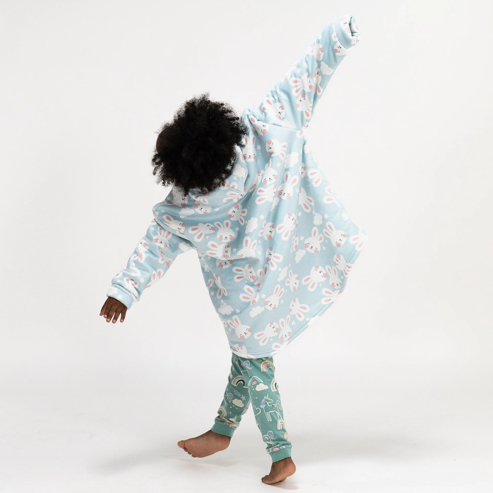 Hoodie Decke für Kinder - Fleece Hase - Image 4