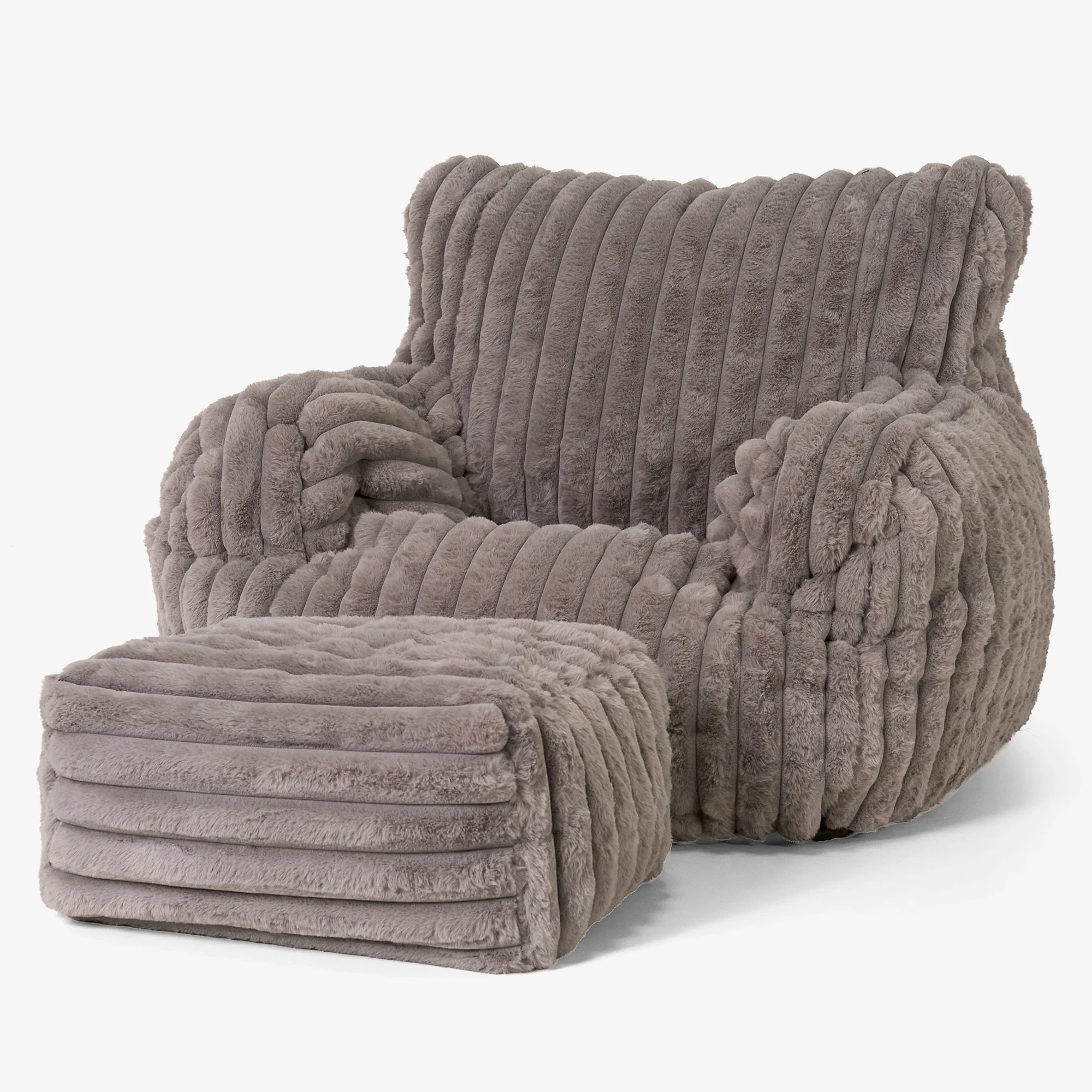 Josephine Sitzsack Ohrensessel - Ultra Plüsch Cord Nerzfarben - Image 2