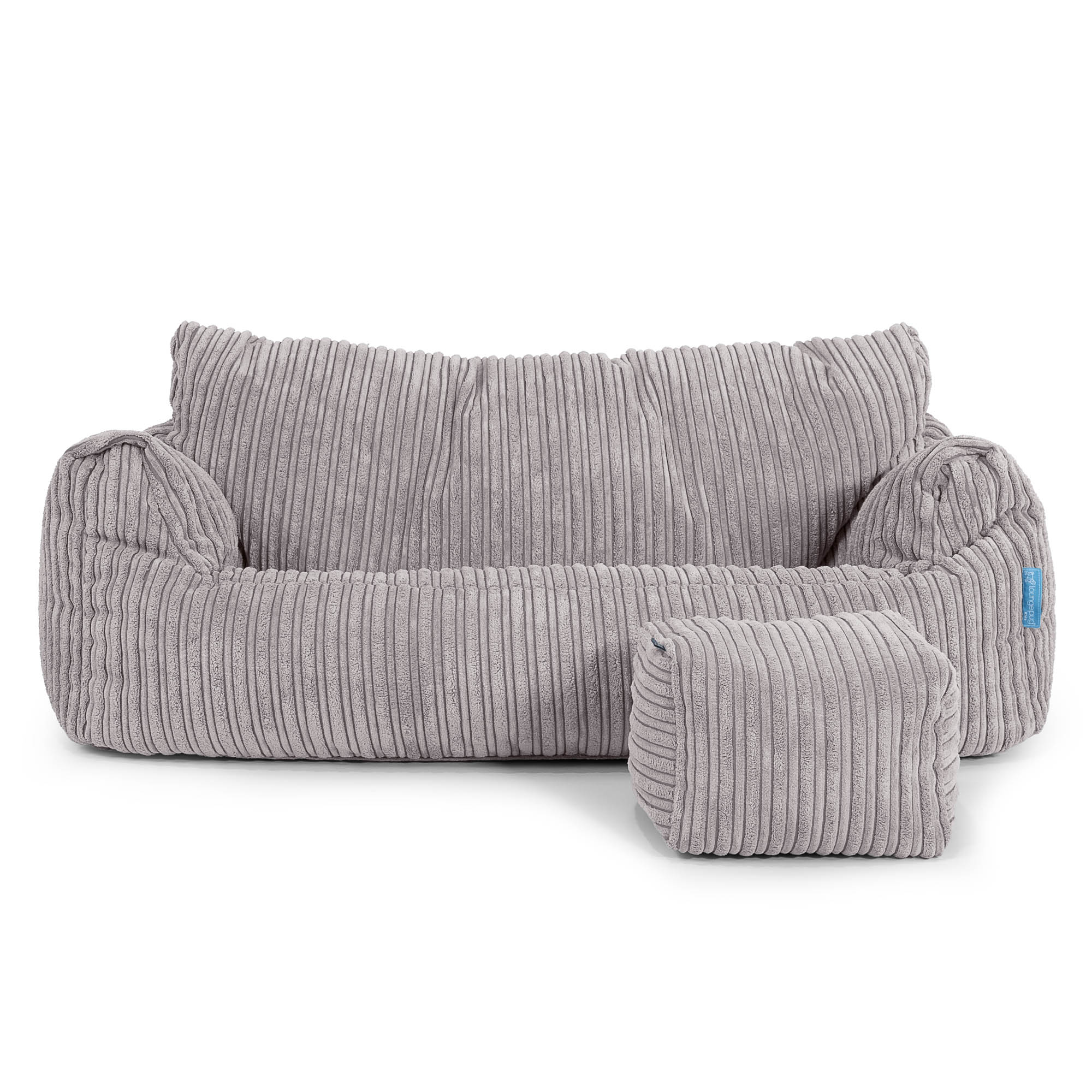 Josephine Sitzsack Sofa für Kinder 1-5 Jahre - Cord Silbergrau - Image 2
