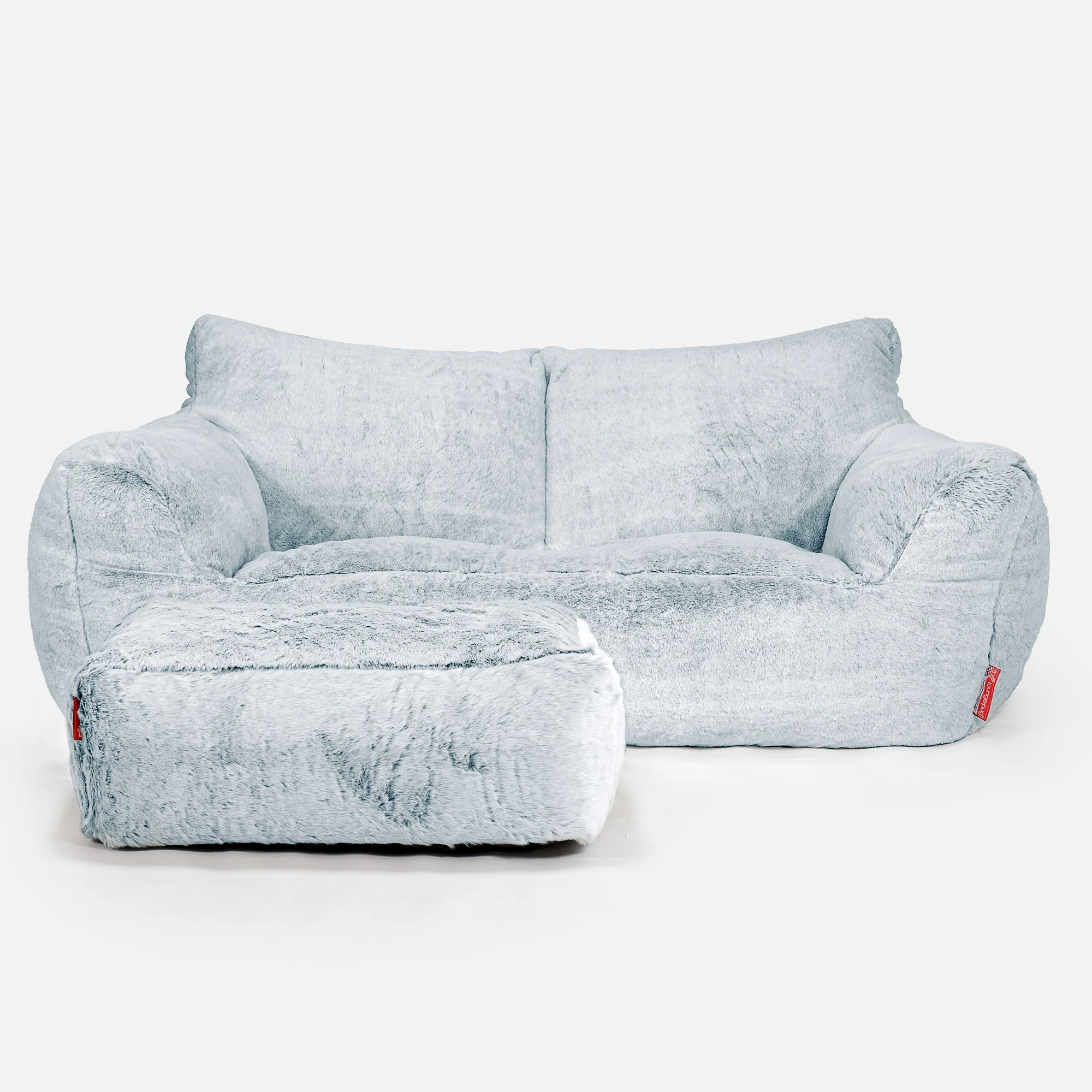 Josephine Sitzsack Sofa - Kaninchen Kunstfell Pastellblau - Image 2