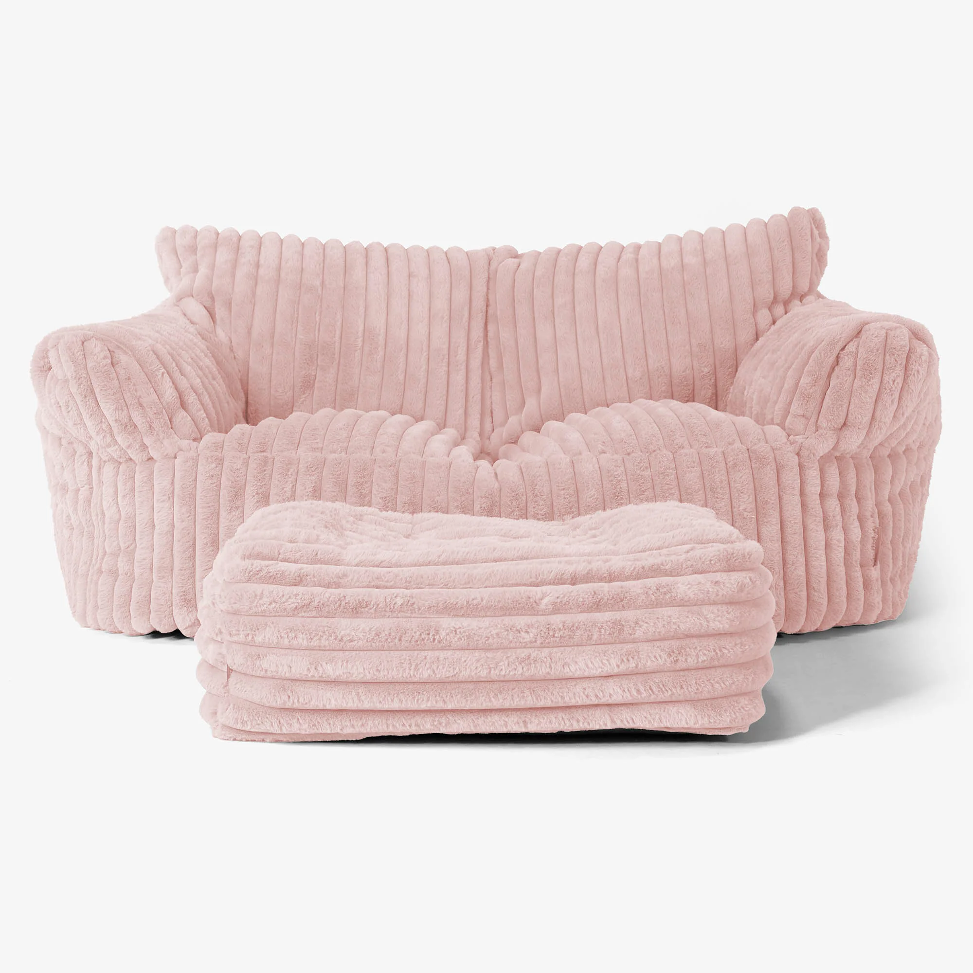 Josephine Sitzsack Sofa - Ultra Plüsch Cord Pastellrosa - Image 2