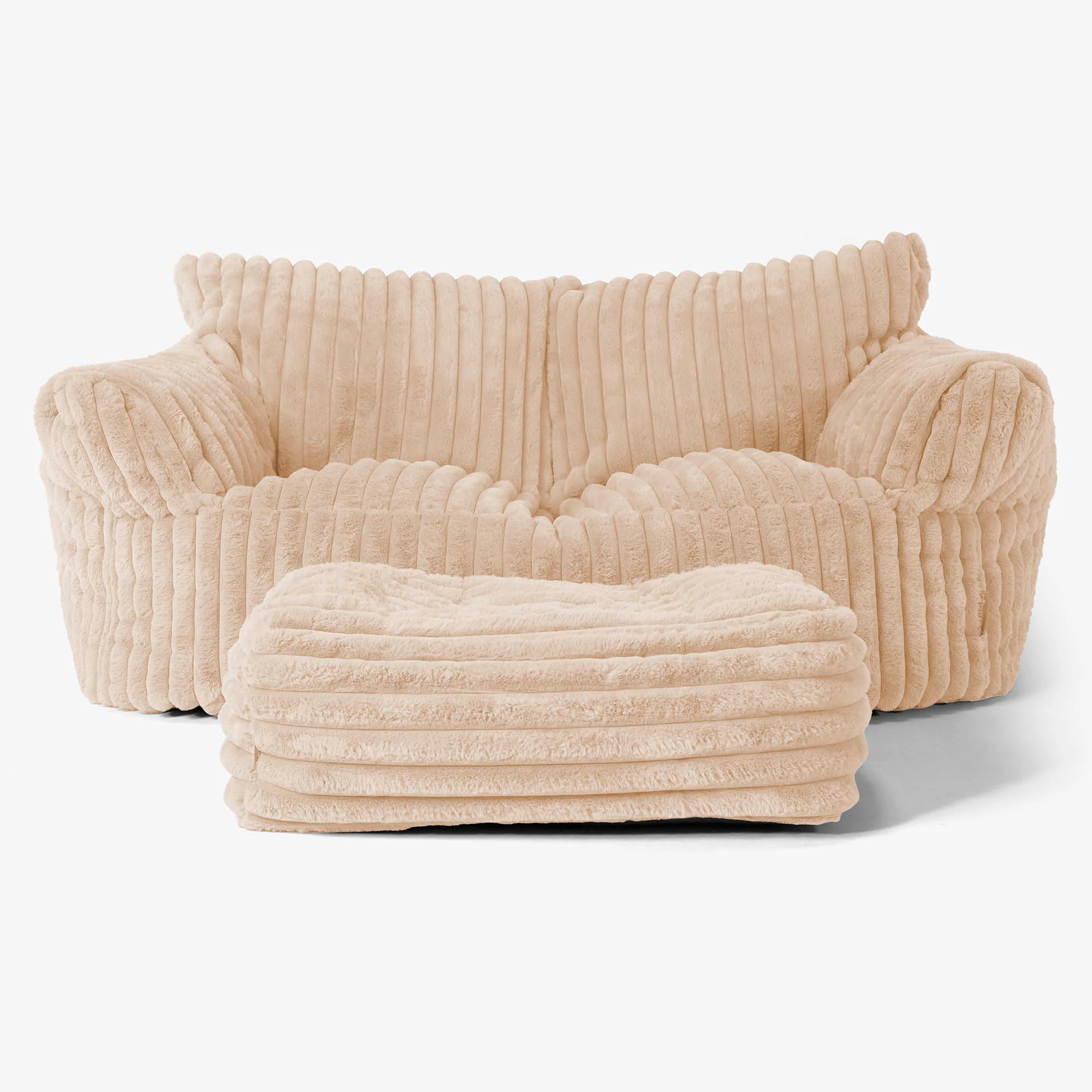 Josephine Sitzsack Sofa - Ultra Plüsch Cord Pfirsich - Image 2