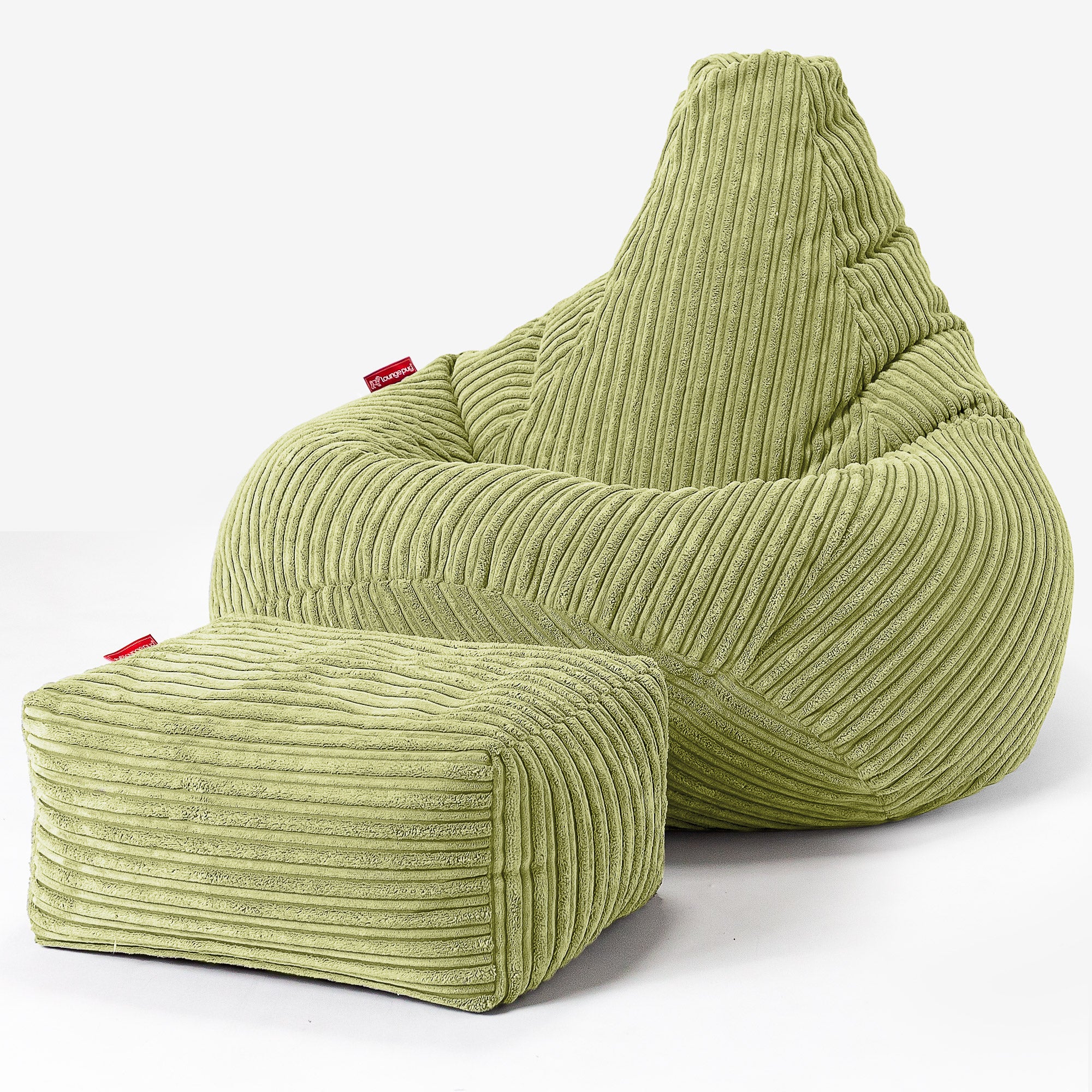 Kinder Gaming Sitzsack 6-14 Jahre - Cord Hellgrün - Image 3