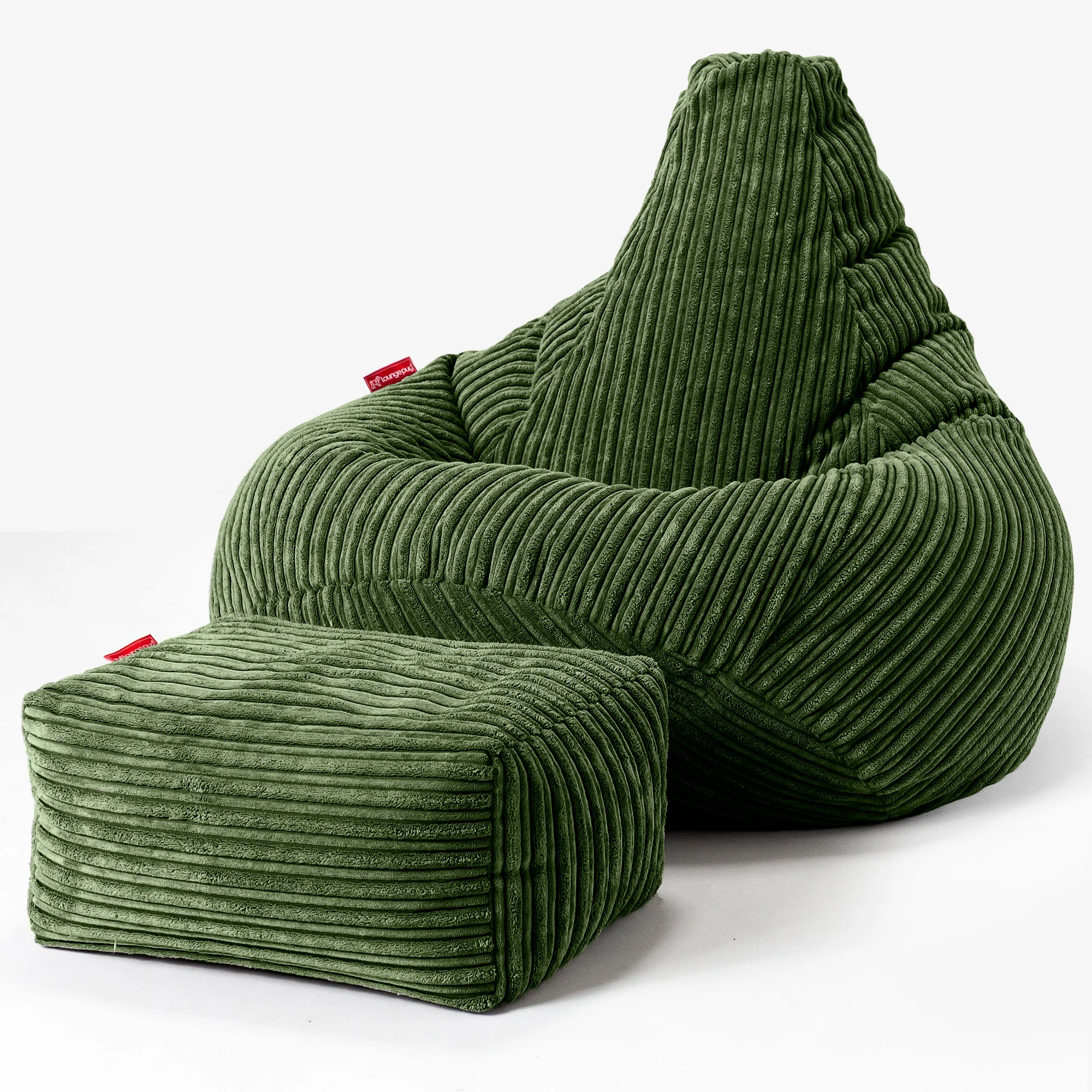 Kinder Gaming Sitzsack 6-14 Jahre - Cord Nadelwaldgrün - Image 3