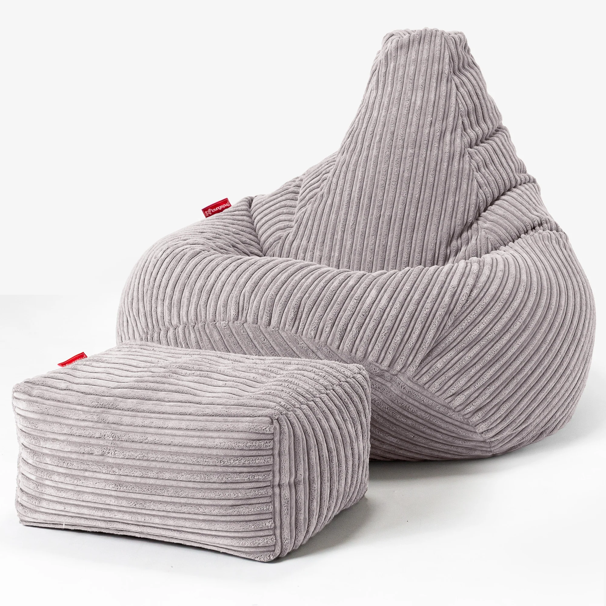 Kinder Gaming Sitzsack 6-14 Jahre - Cord Silbergrau - Image 3