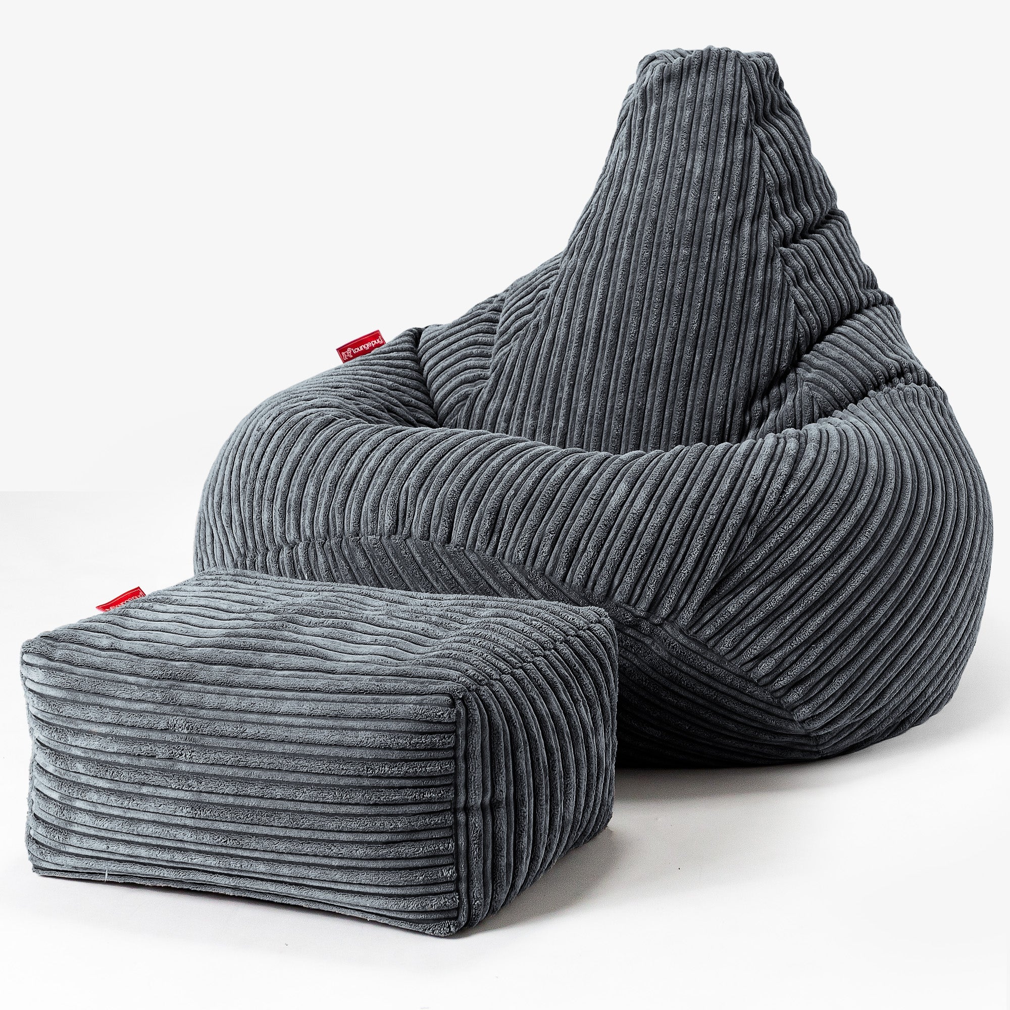 Kinder Gaming Sitzsack 6-14 Jahre - Cord Schiefergrau - Image 2