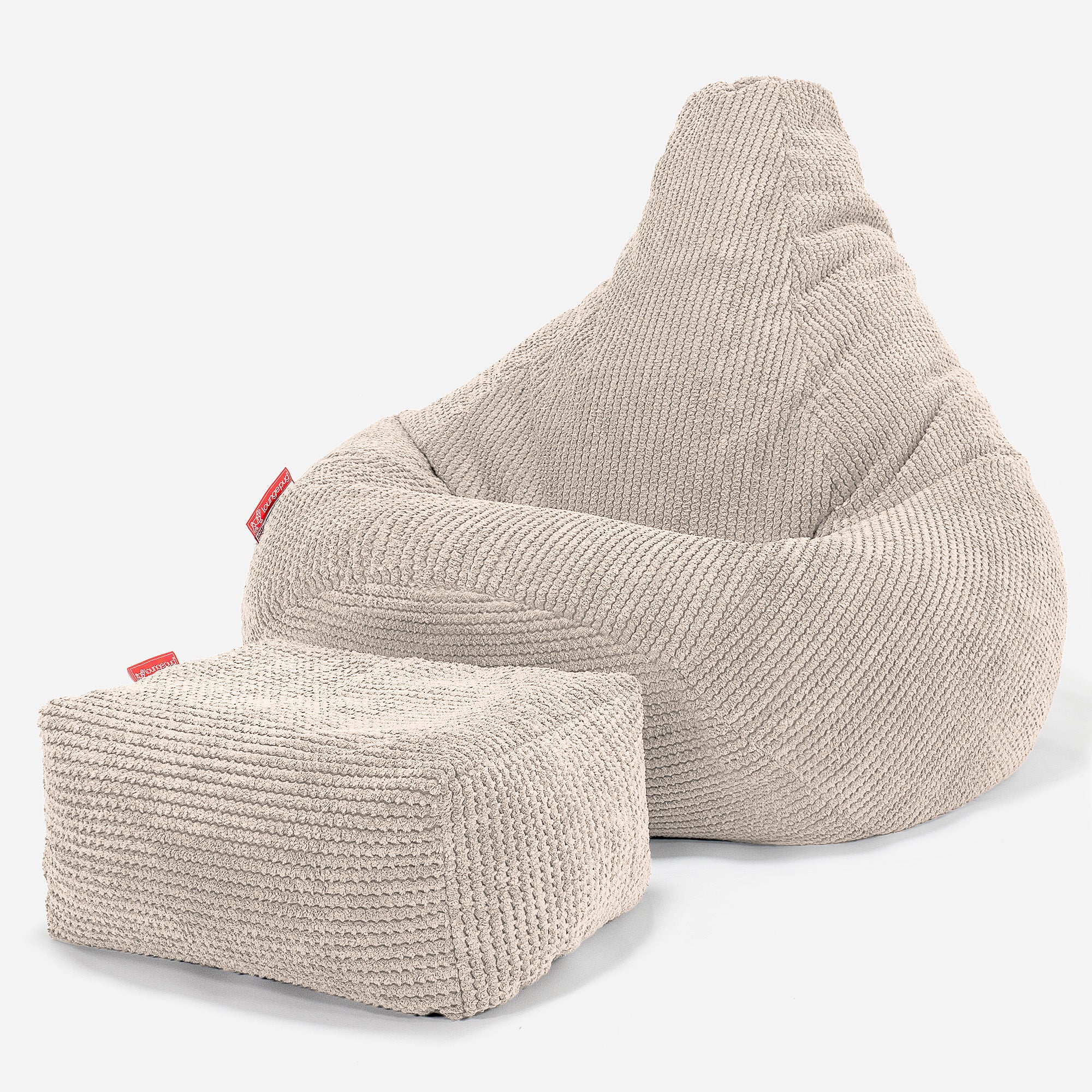 Kinder Gaming Sitzsack 6-14 Jahre - Pom-Pom Creme - Image 3