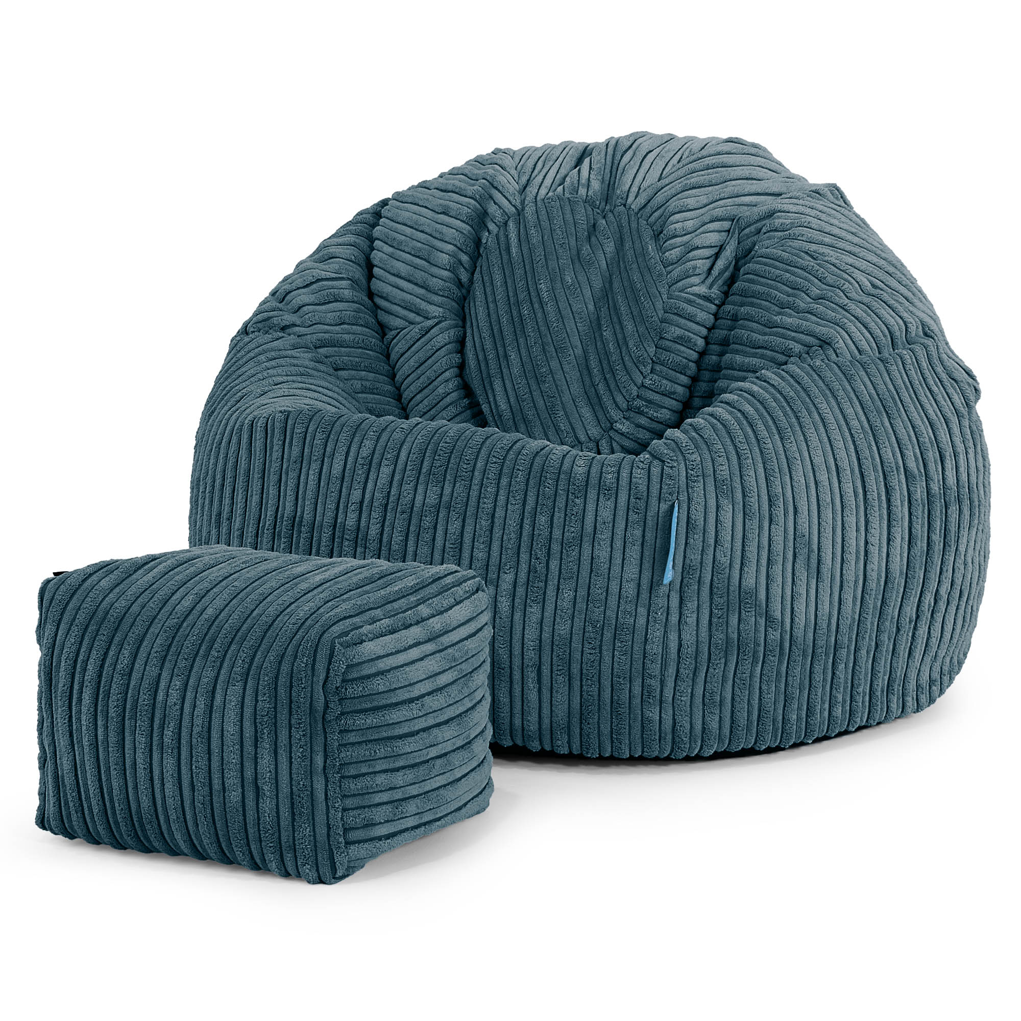 Klassicher Kindersessel Sitzsack 1-5 jahren - Cord Blaugrün - Image 2