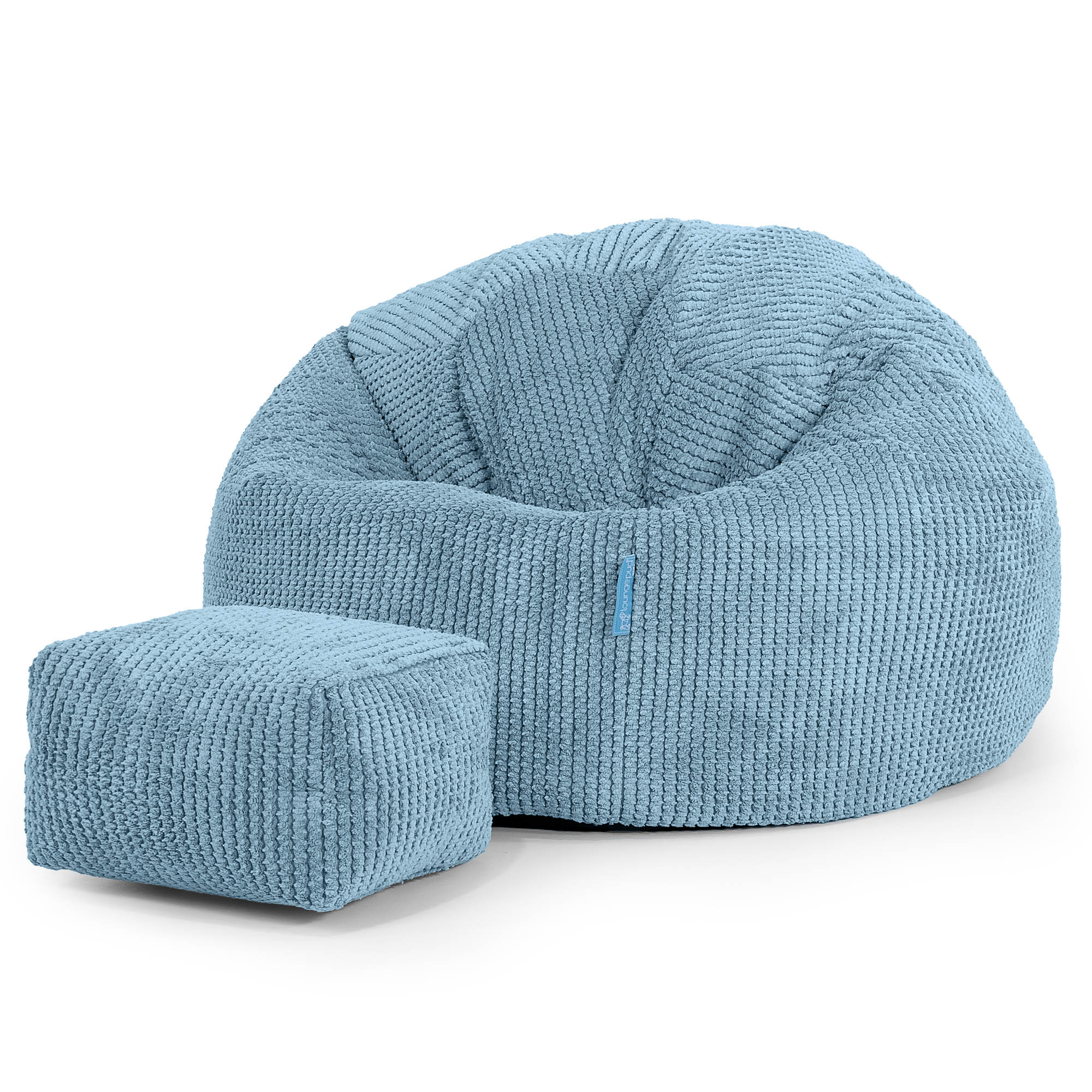 Klassicher Kindersessel Sitzsack 1-5 jahren - Pom-Pom Türkis - Image 2