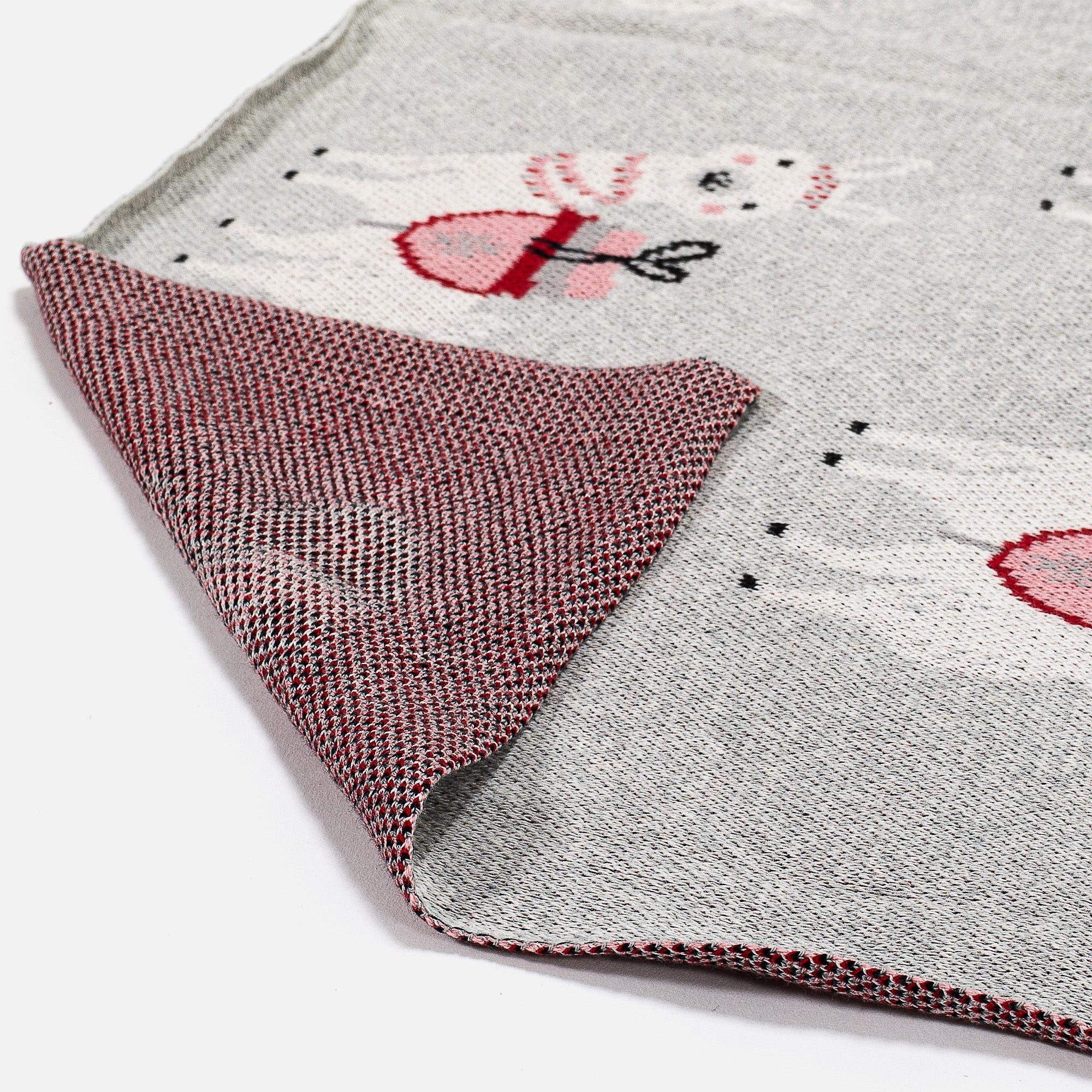 Kinder Kuscheldecke / Tagesdecke - Gestrickte Lama - Image 3