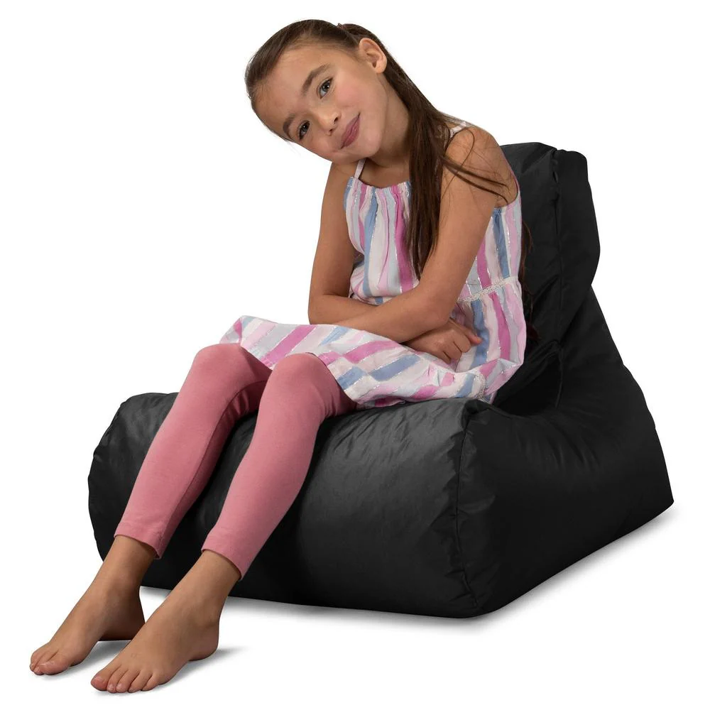 Kinder Lounge Sitzsack 2-6 jahren - SmartCanvas™ Schwarz - Image 4