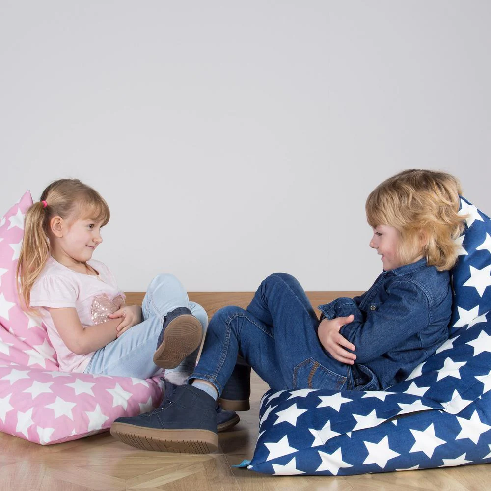 Kinder Sitzsack Gaming 1-6 jahren - Druck Pink Star - Image 4