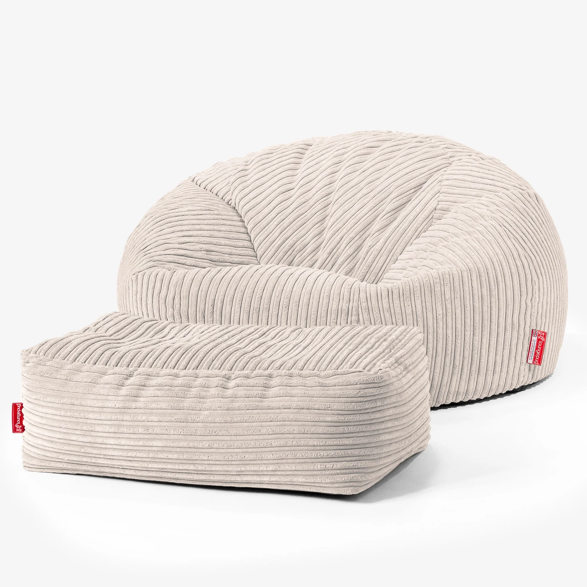 Kinder Sitzsack Sofa 6-14 Jahre - Cord Elfenbein - Image 3