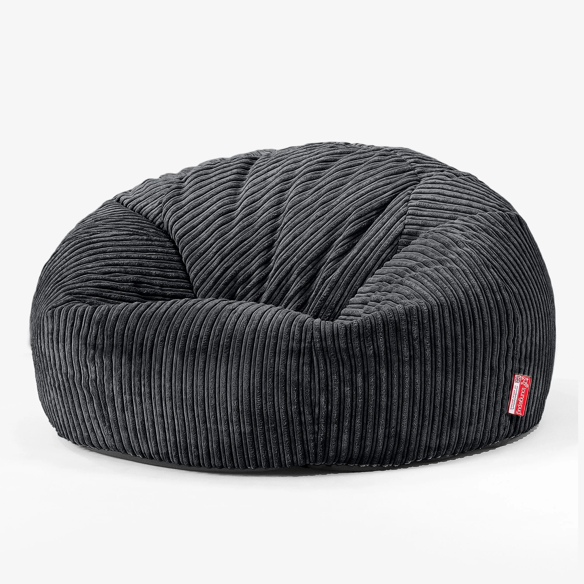 Kinder Sitzsack Sofa 6-14 Jahre - Cord Schwarz - Image 2