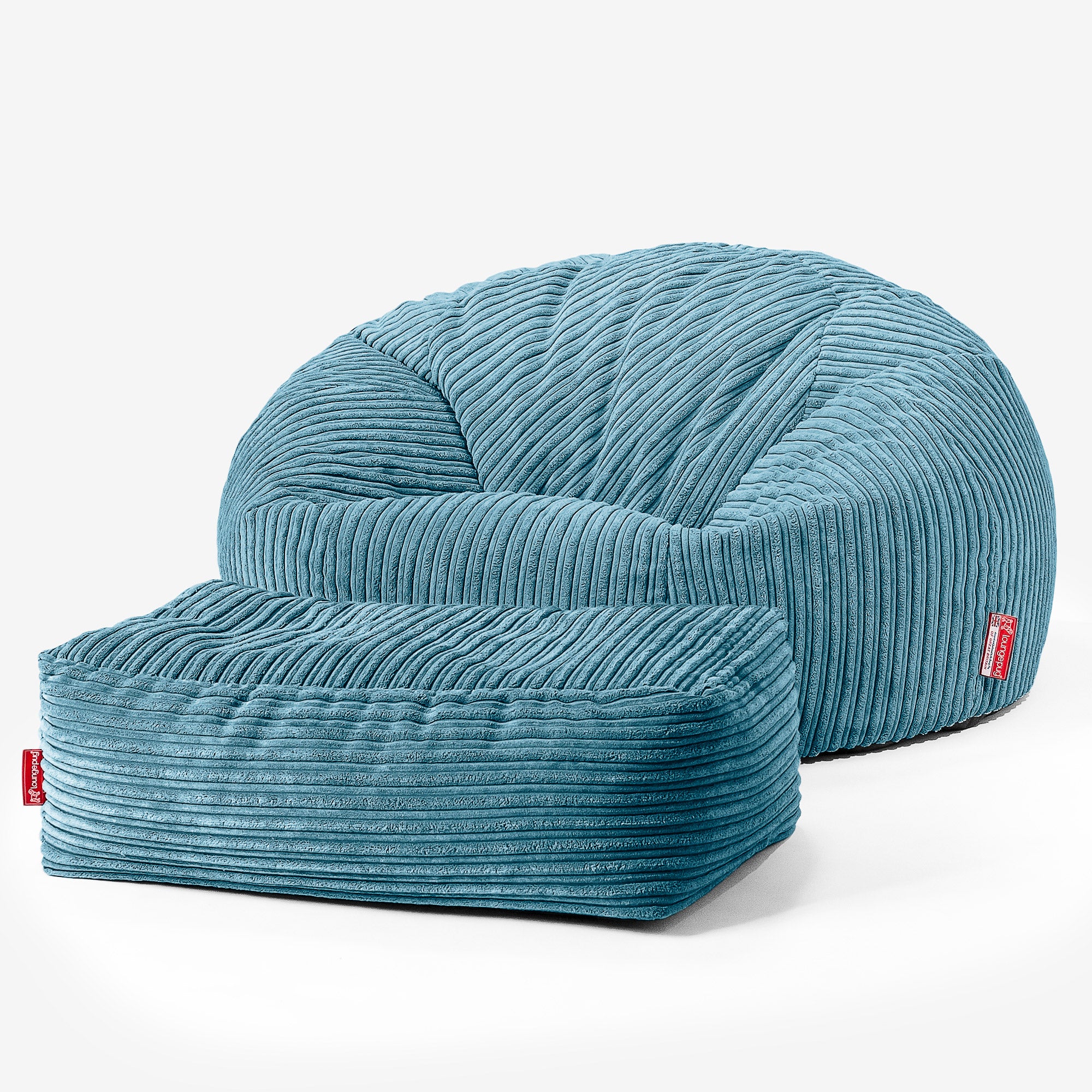 Kinder Sitzsack Sofa 6-14 Jahre - Cord Türkis - Image 3