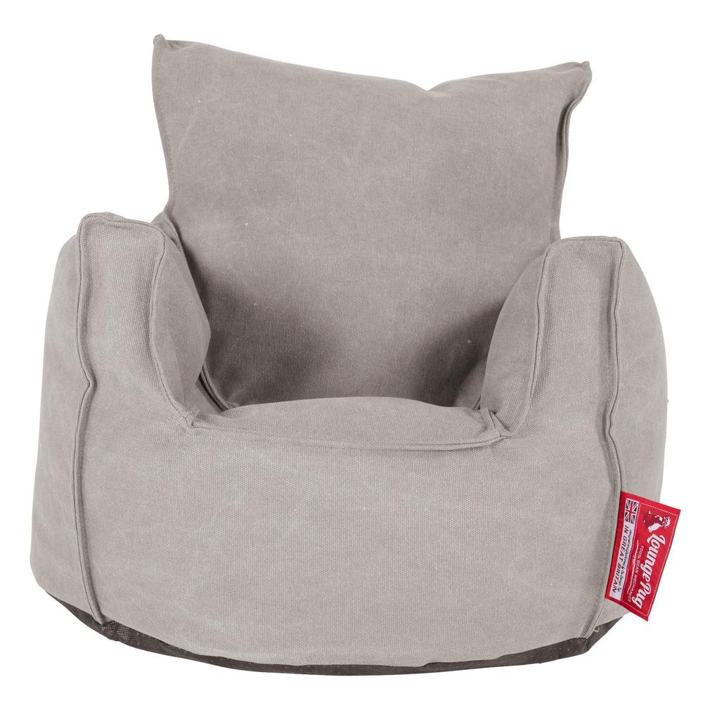 Klein Kindersessel Sitzsack 1-3 jahren - Stonewashed-stoff Pewter - Image 3