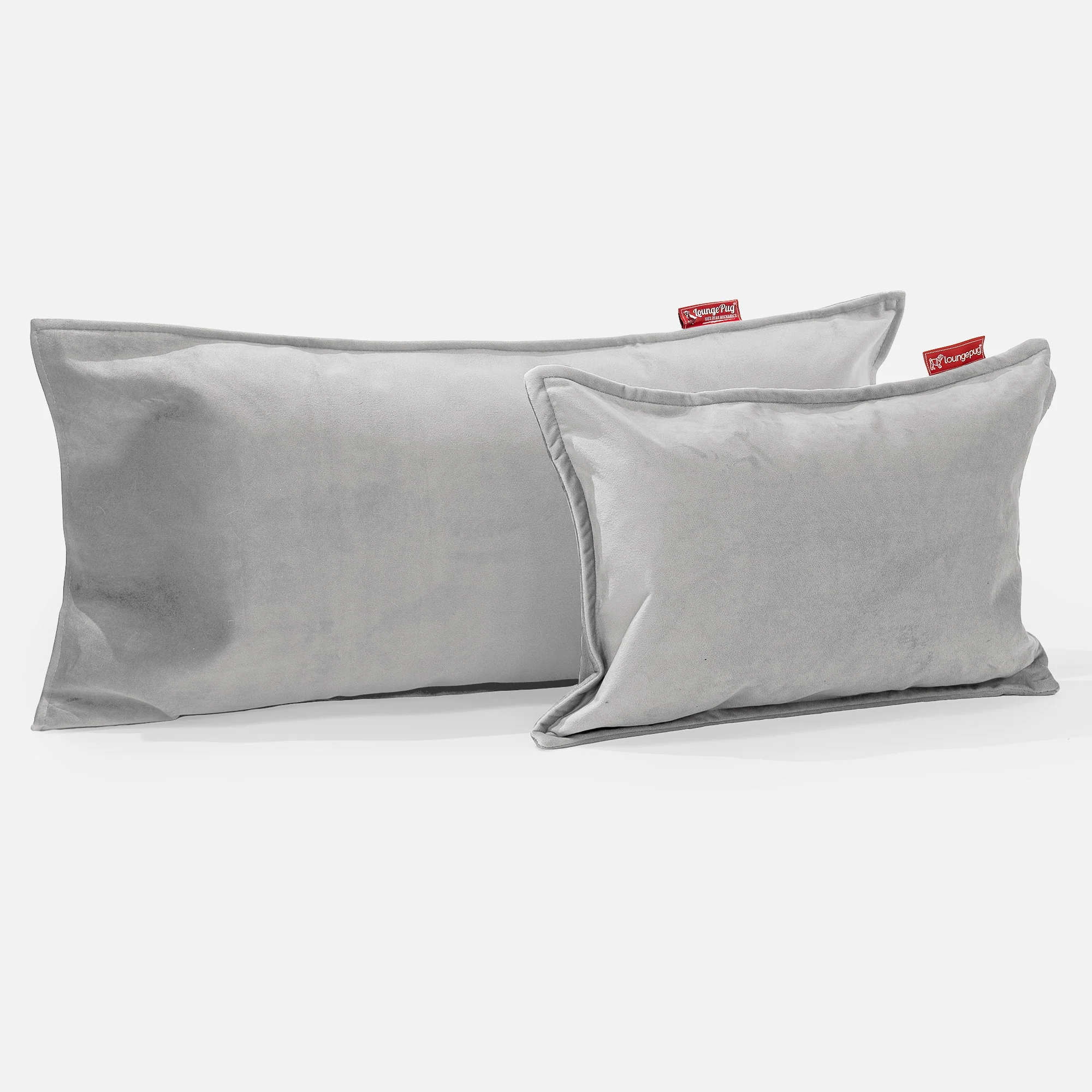 Dekokissen / Sofa Kissenbezug 35 x 50cm - Samt Silber - Image 3