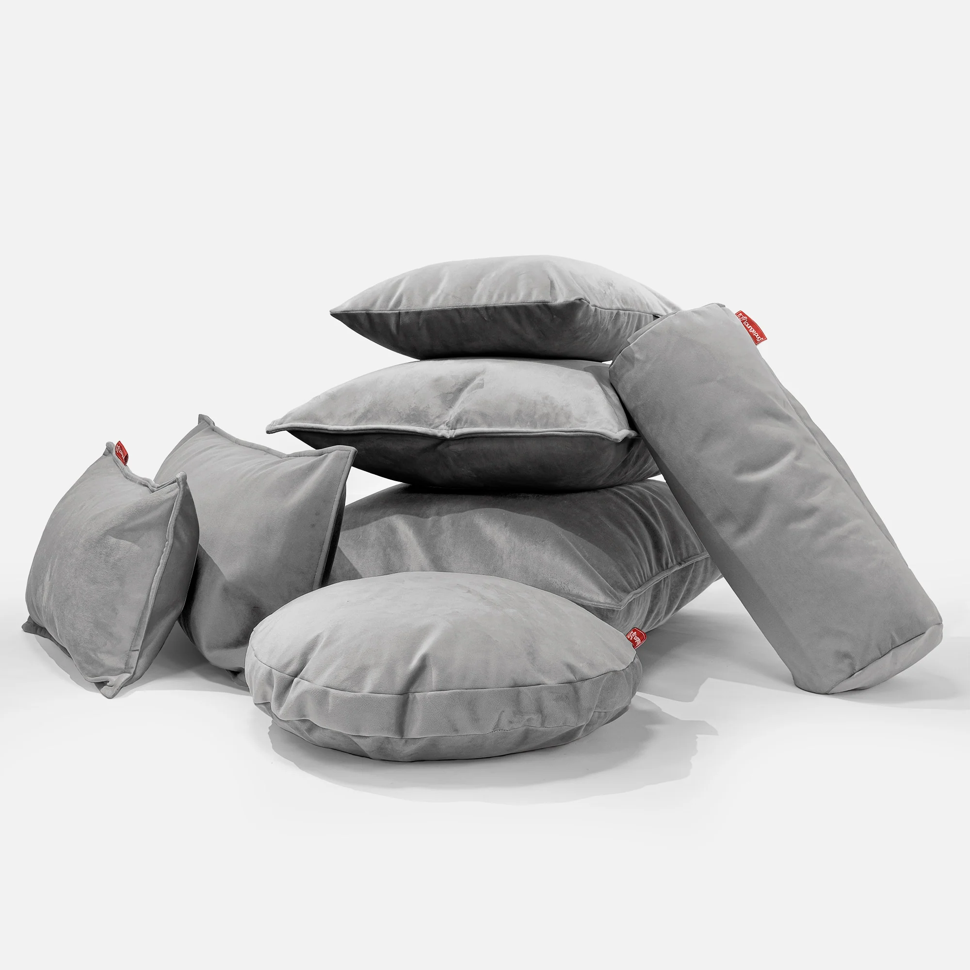 Dekokissen / Sofa Kissenbezug 35 x 50cm - Samt Silber - Image 4