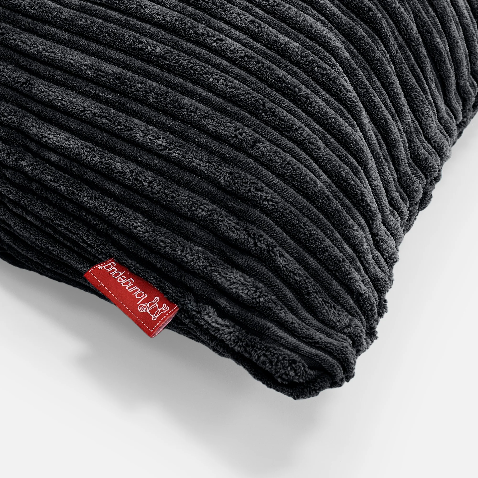 Dekokissen / Sofa Kissenbezug Rund 50cm - Cord Schwarz - Image 2